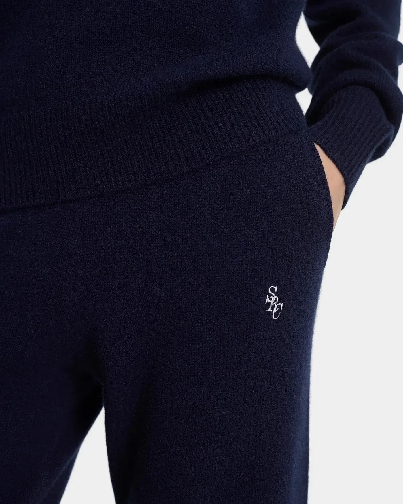 Sporty & Rich SRC Cashmere Trousers in Blue