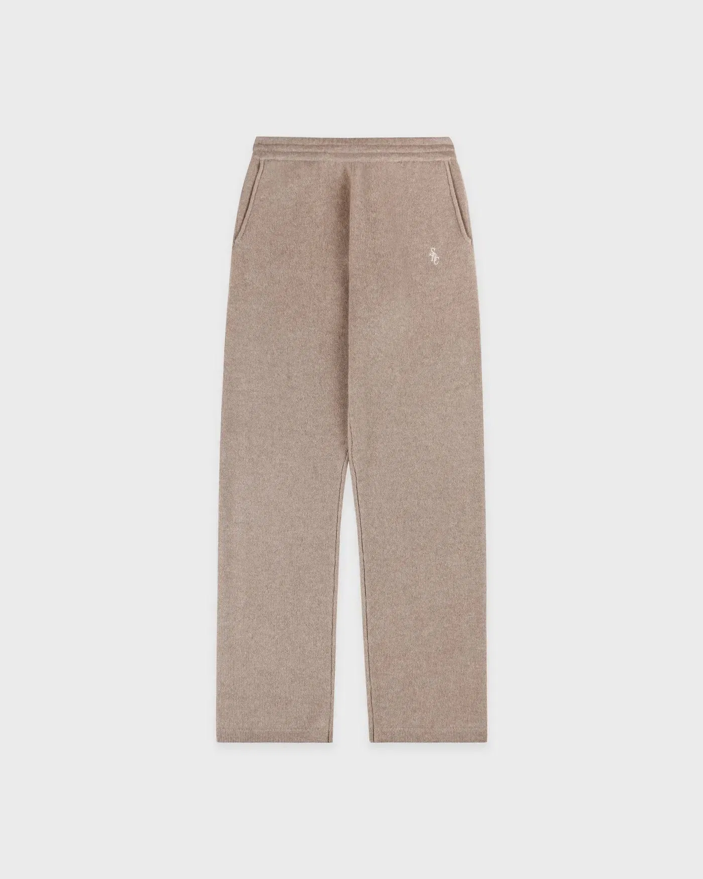 Sporty & Rich SRC Cashmere Trousers in Beige