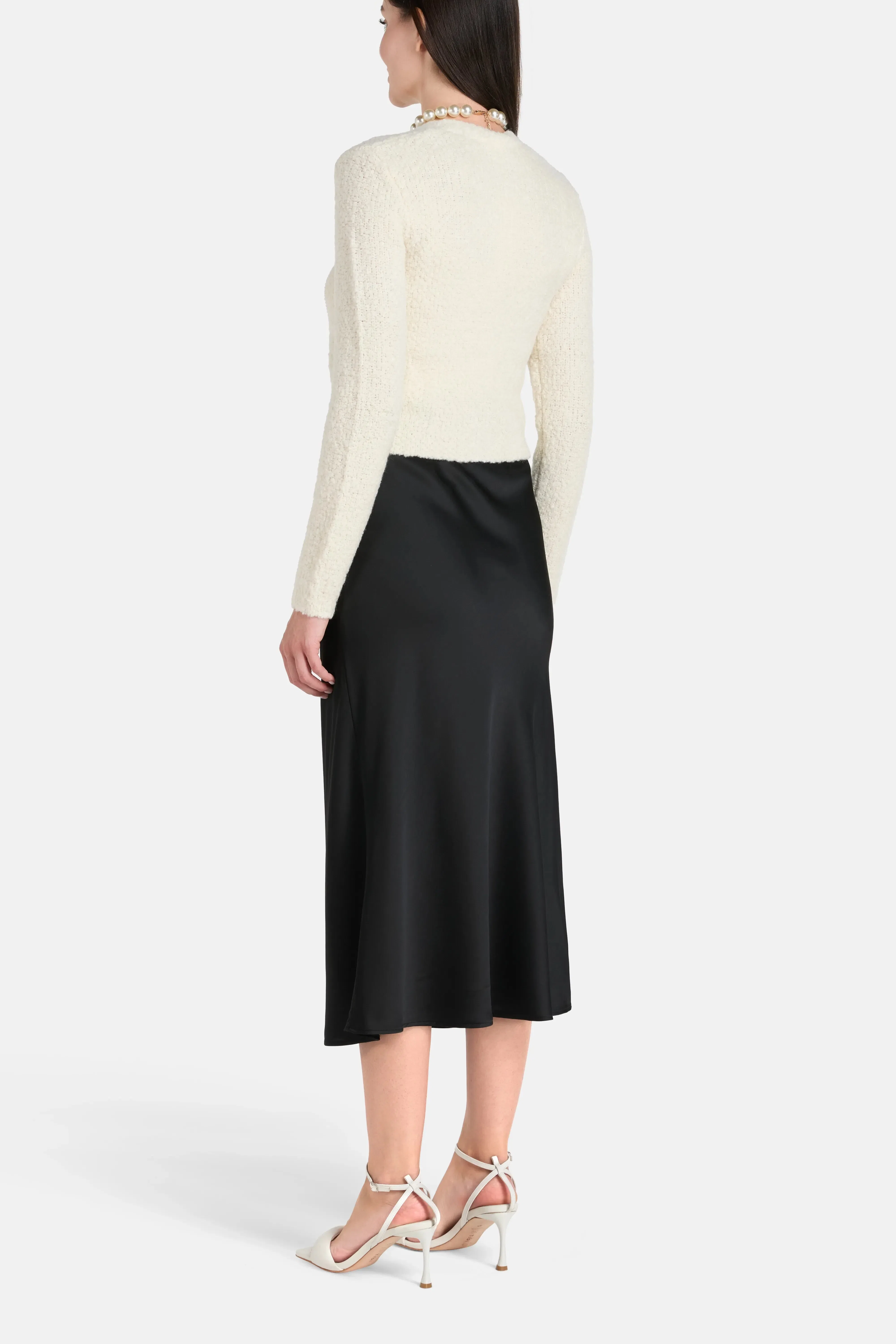 LoveShackFancy Leocadia Bow Cardigan in White