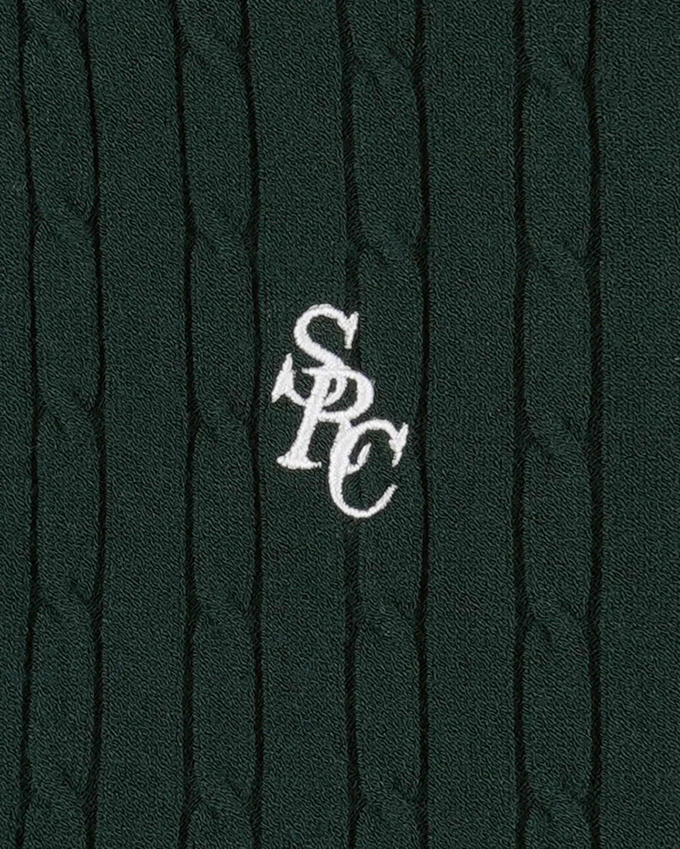 Sporty & Rich SRC Cable LS Polo T-Shirt in Green
