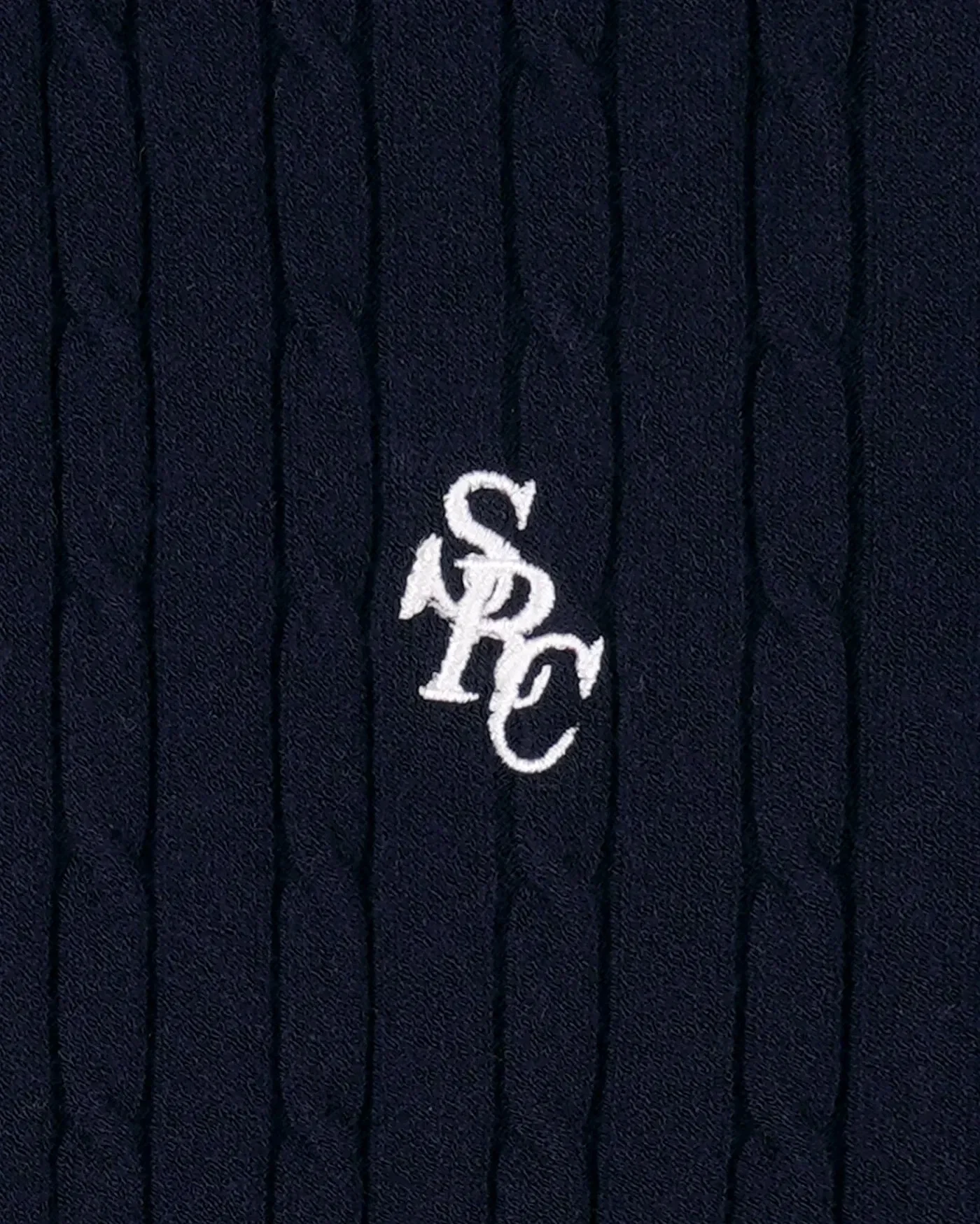 Sporty & Rich SRC Cable LS Polo T-Shirt in Blue