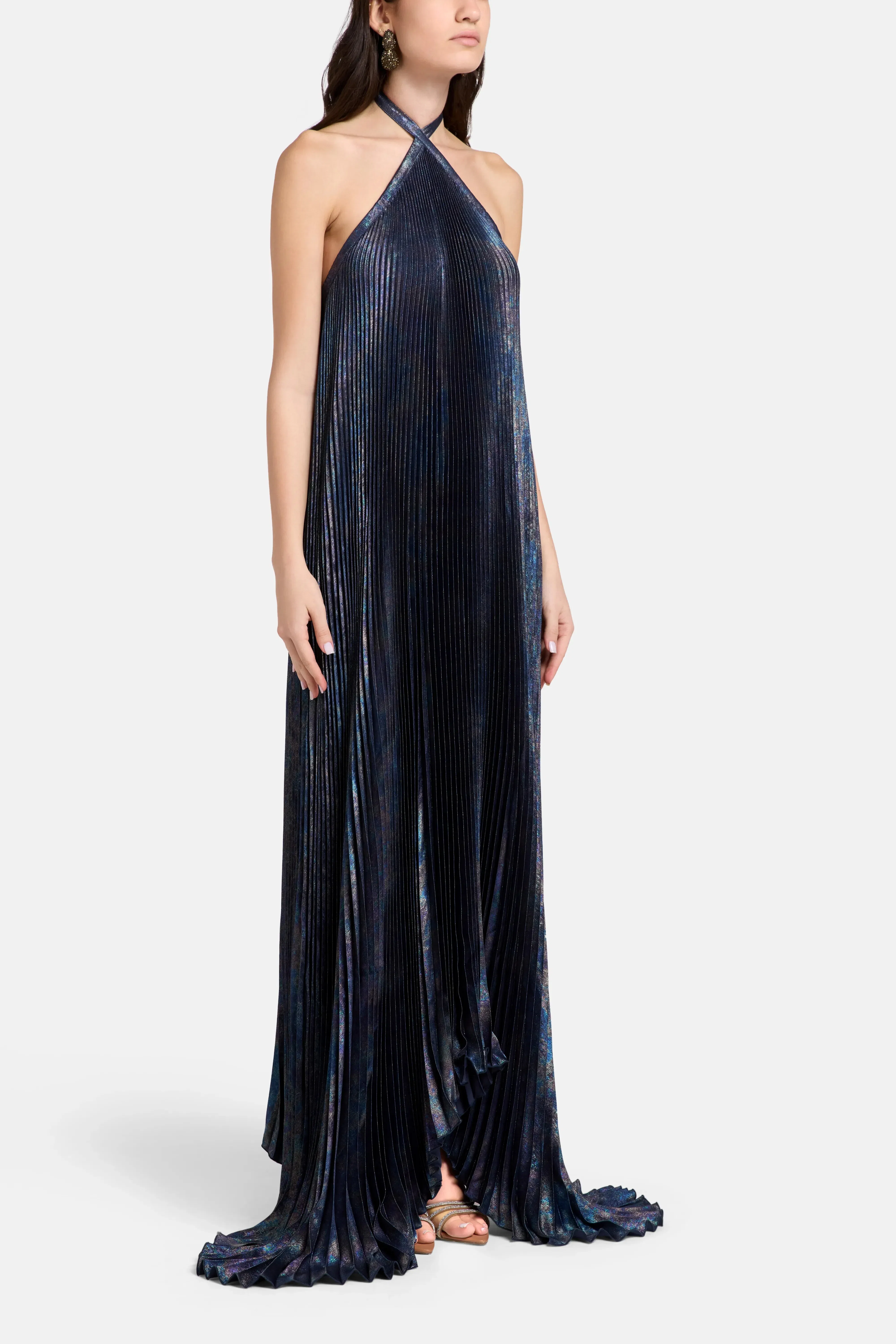 L'IDÉE Deesse Evening Dress in Blue