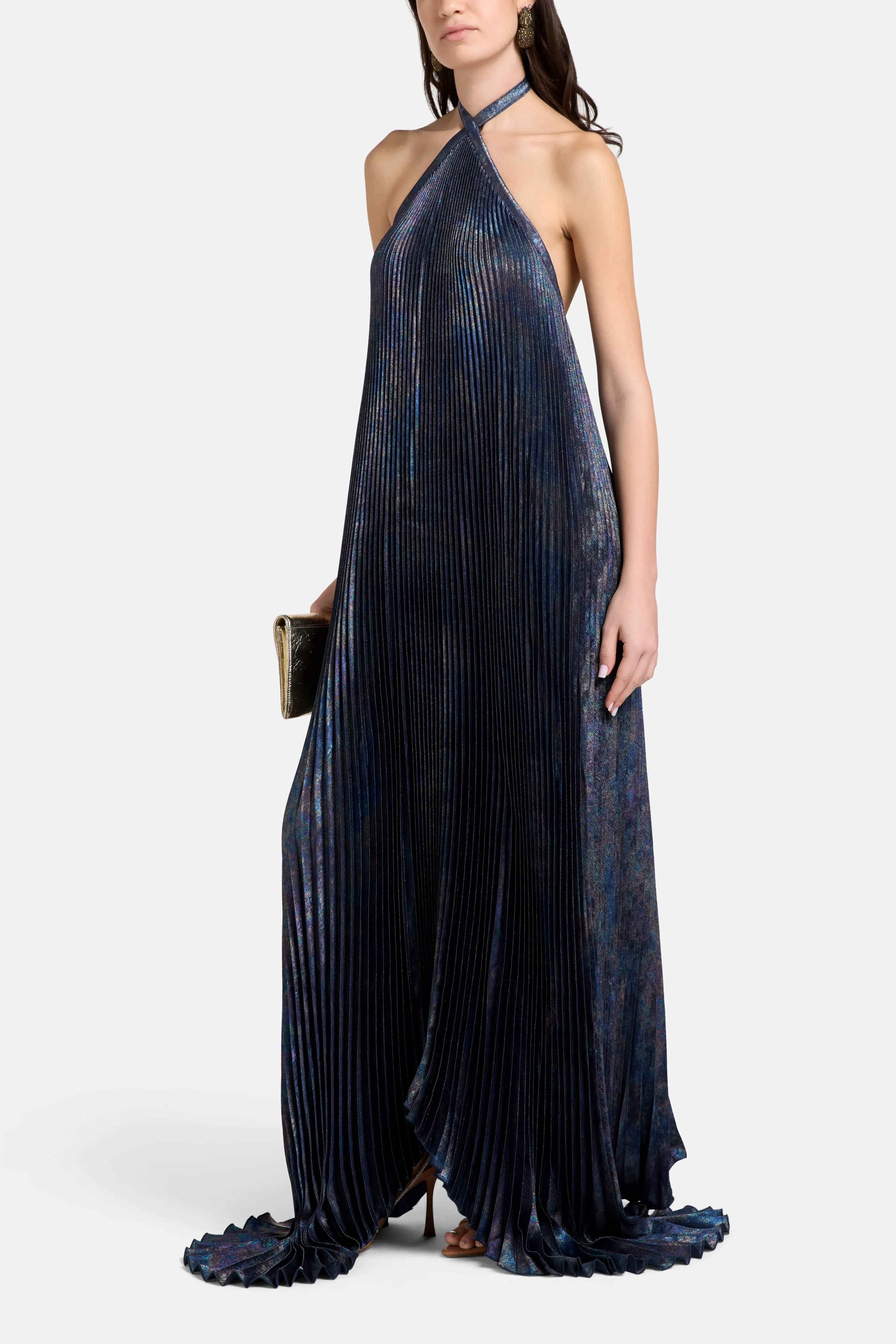 L'IDÉE Deesse Evening Dress in Blue