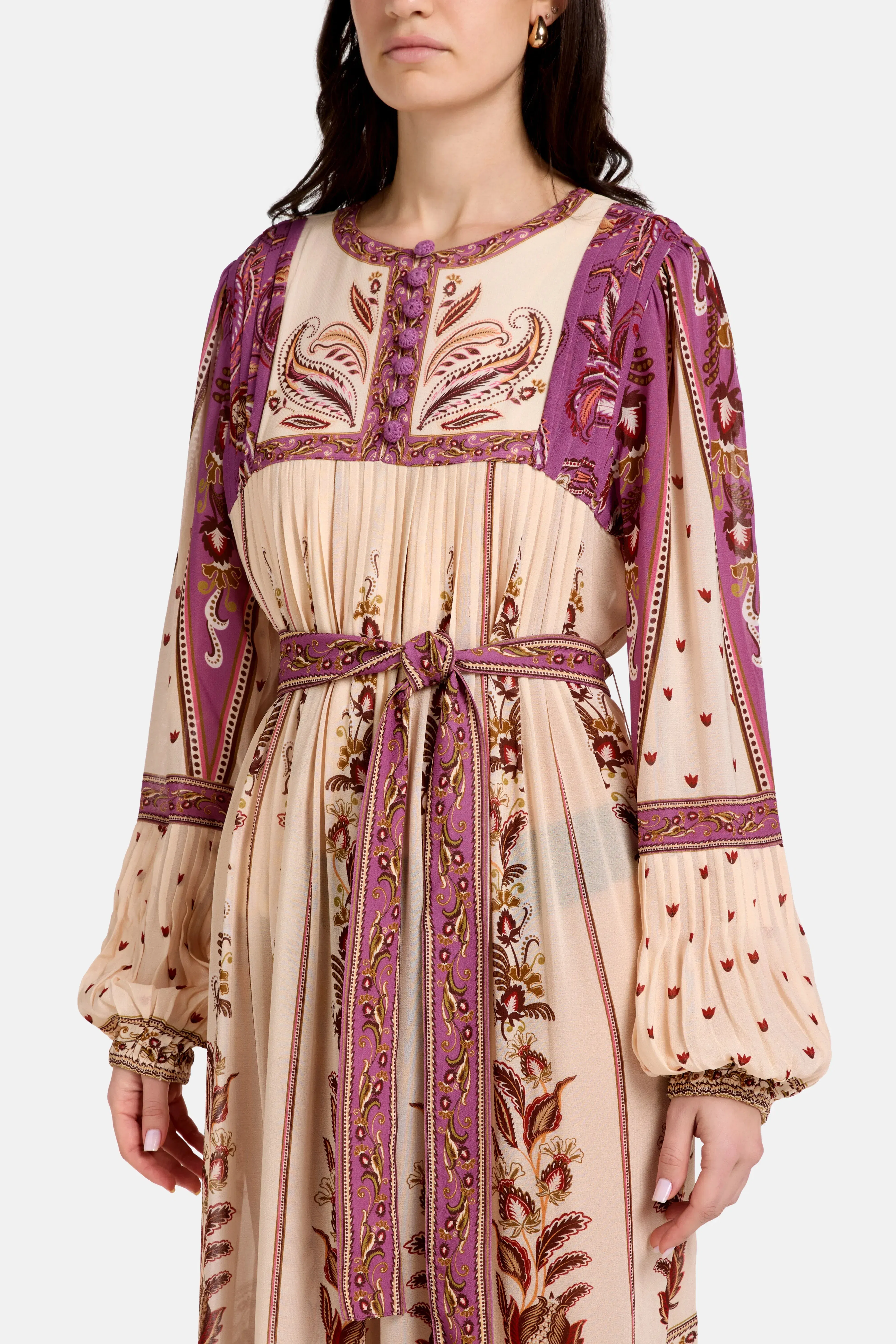 FARM Rio Delicate Ainika Sand Maxi Dress in Brown