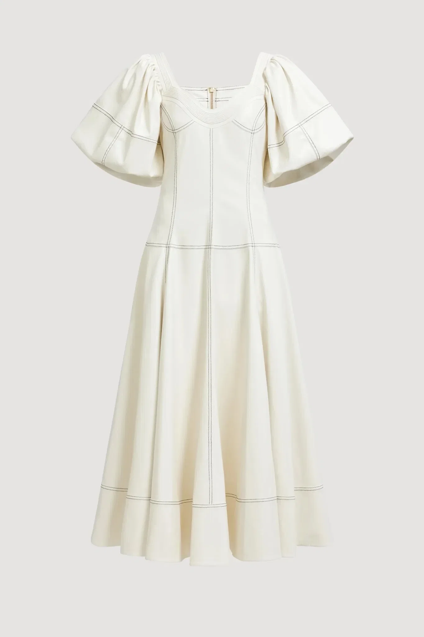 Aje Ether Puff Sleeves Maxi Dress In Beige