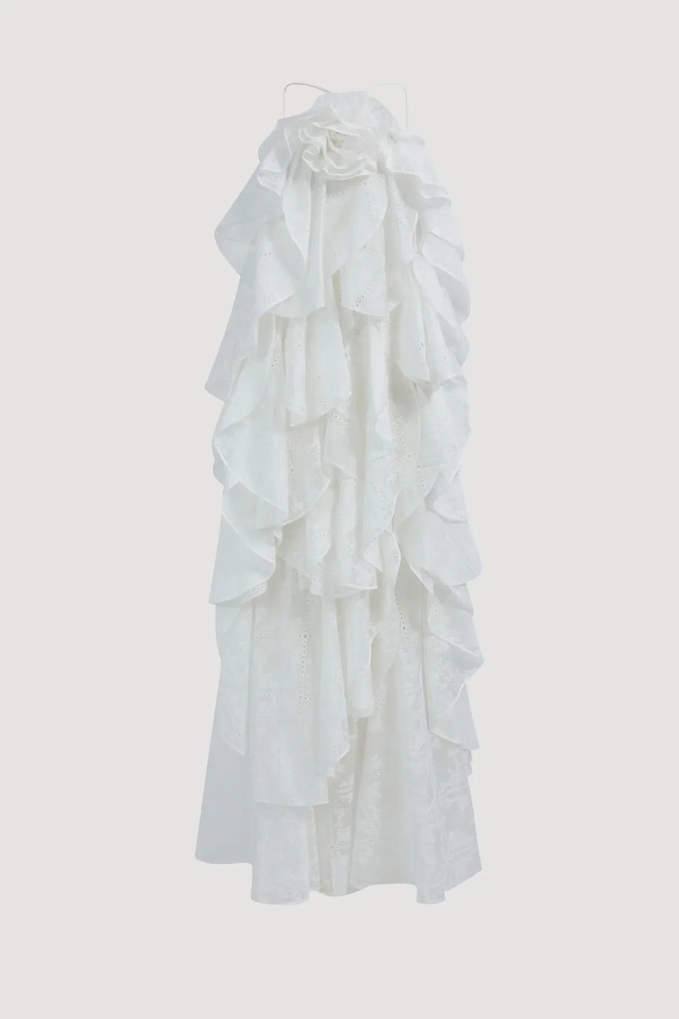 Aje Merritt Embroidered Maxi Dress In White