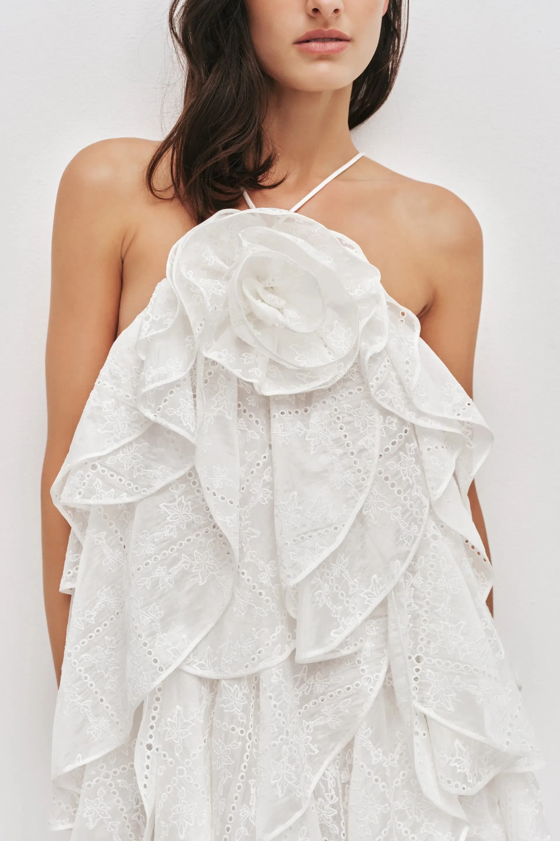 Aje Merritt Embroidered Maxi Dress In White