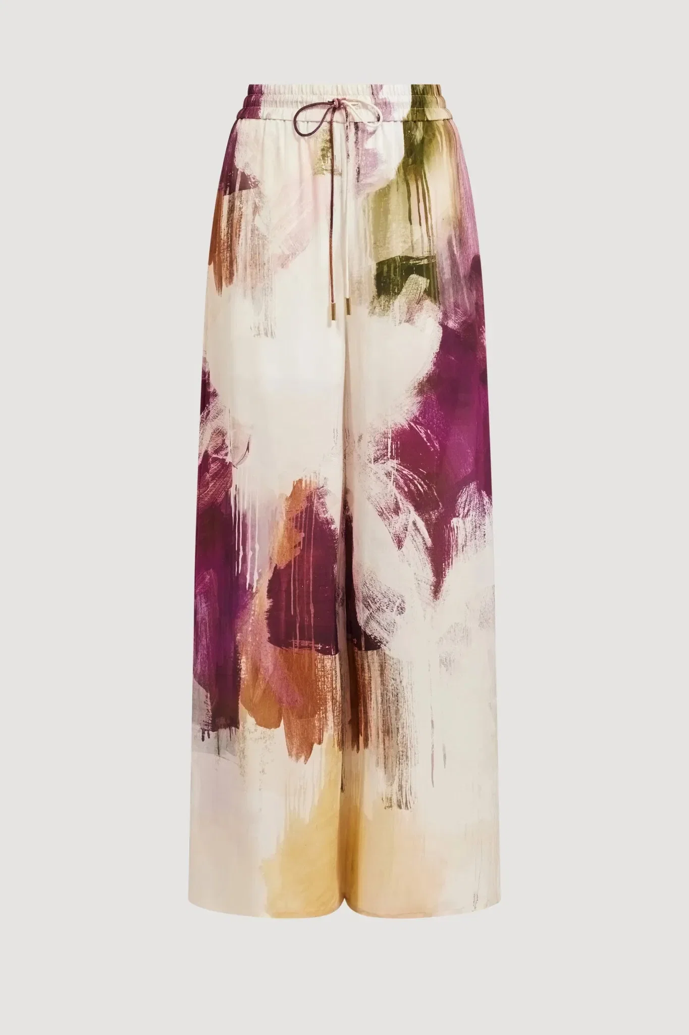 Aje Atomic Silk Wide Legged Pants In White