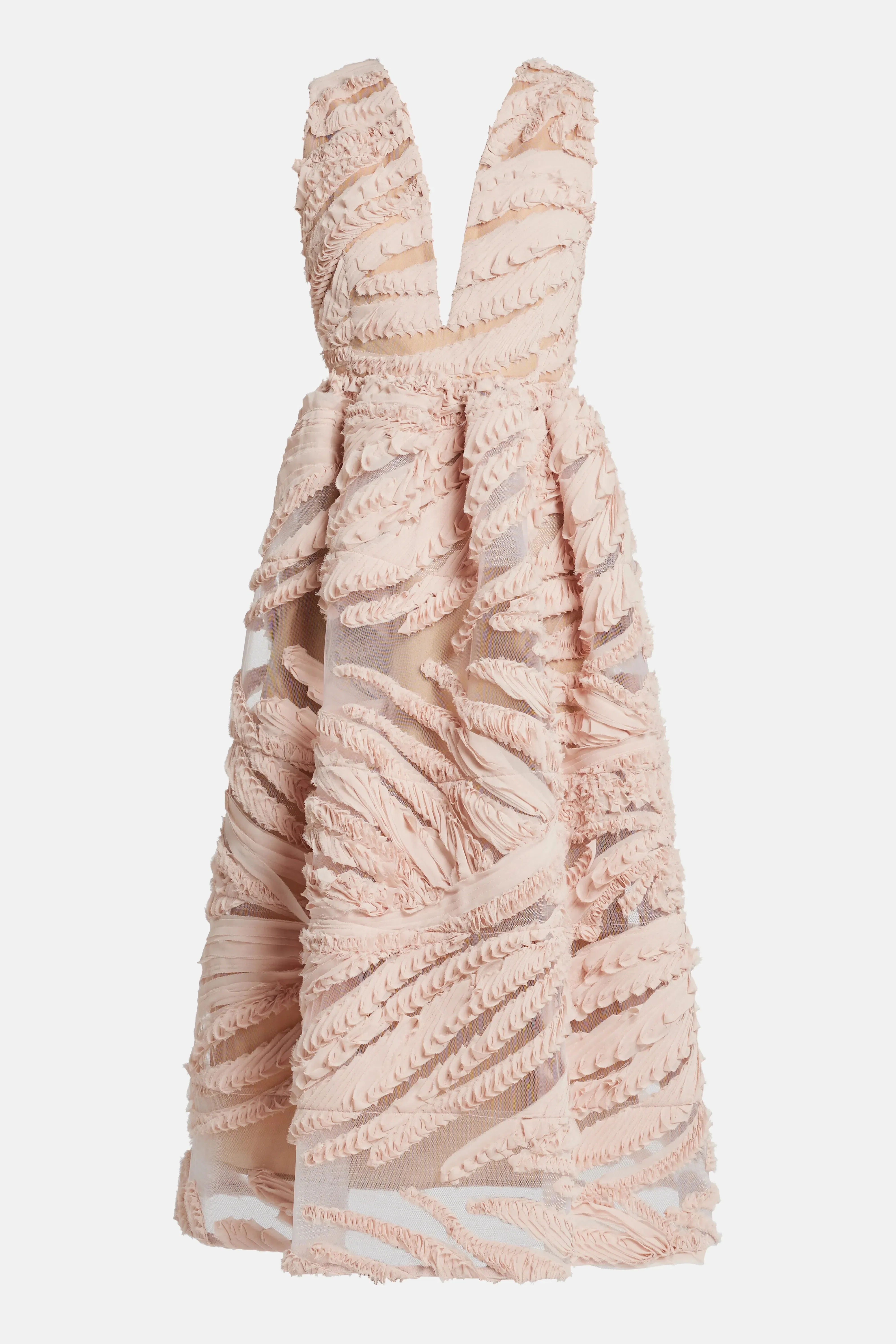 Greta Constantine Prinia V-Neck Midi Dress in Pink