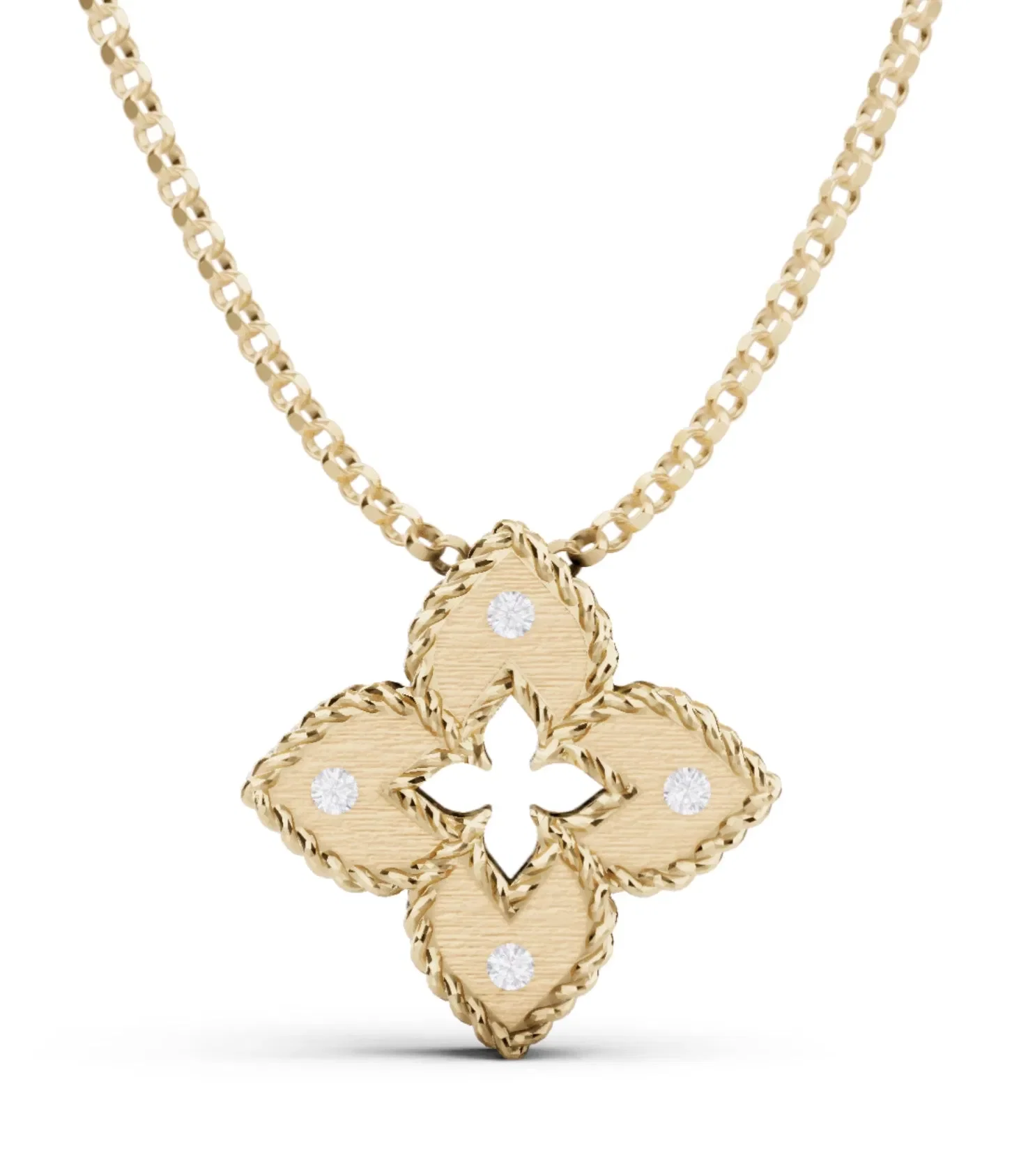 Roberto Coin 18k Yellow Gold Small Flower Necklace