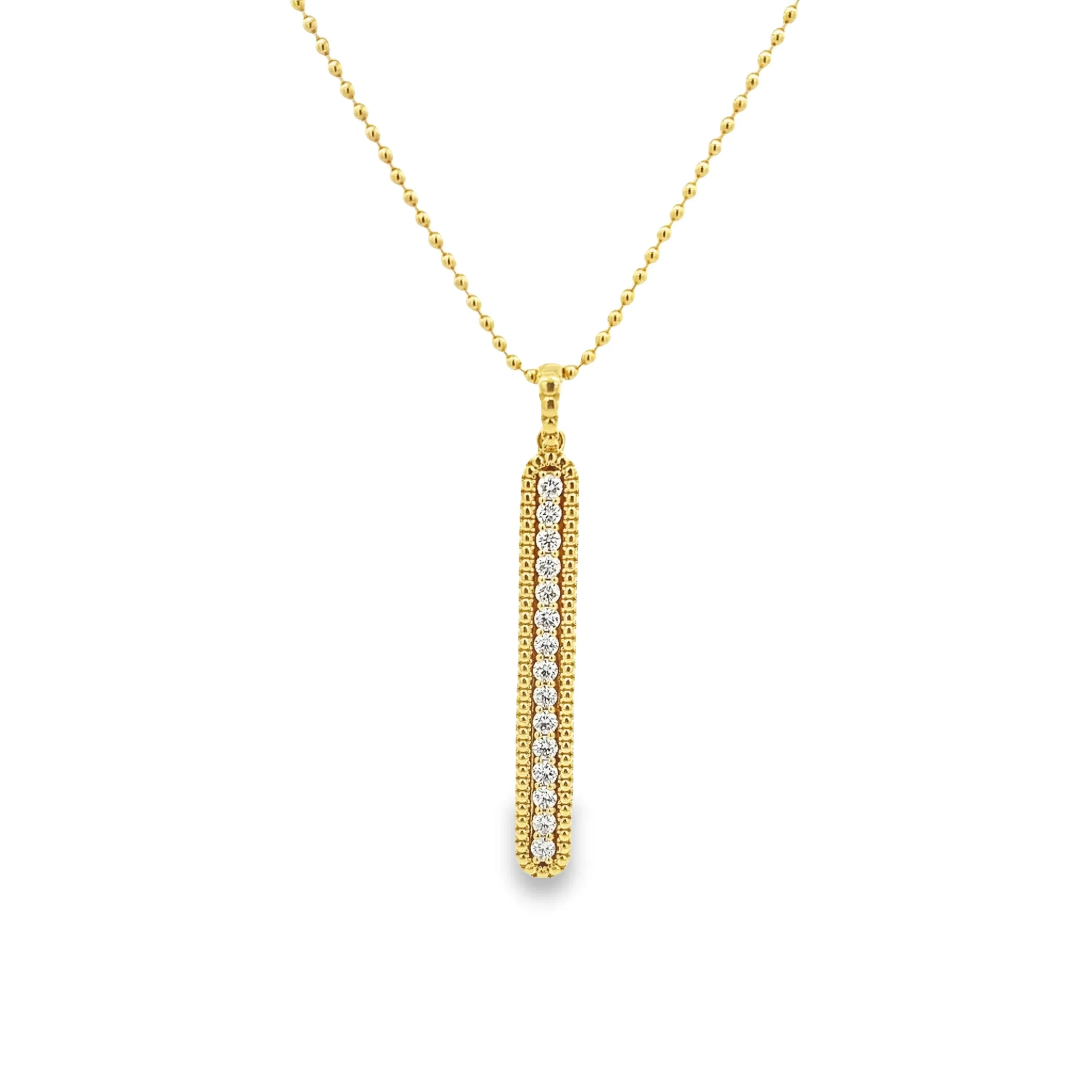Roberto Coin 18k Yellow Gold Diamond Tablet Necklace