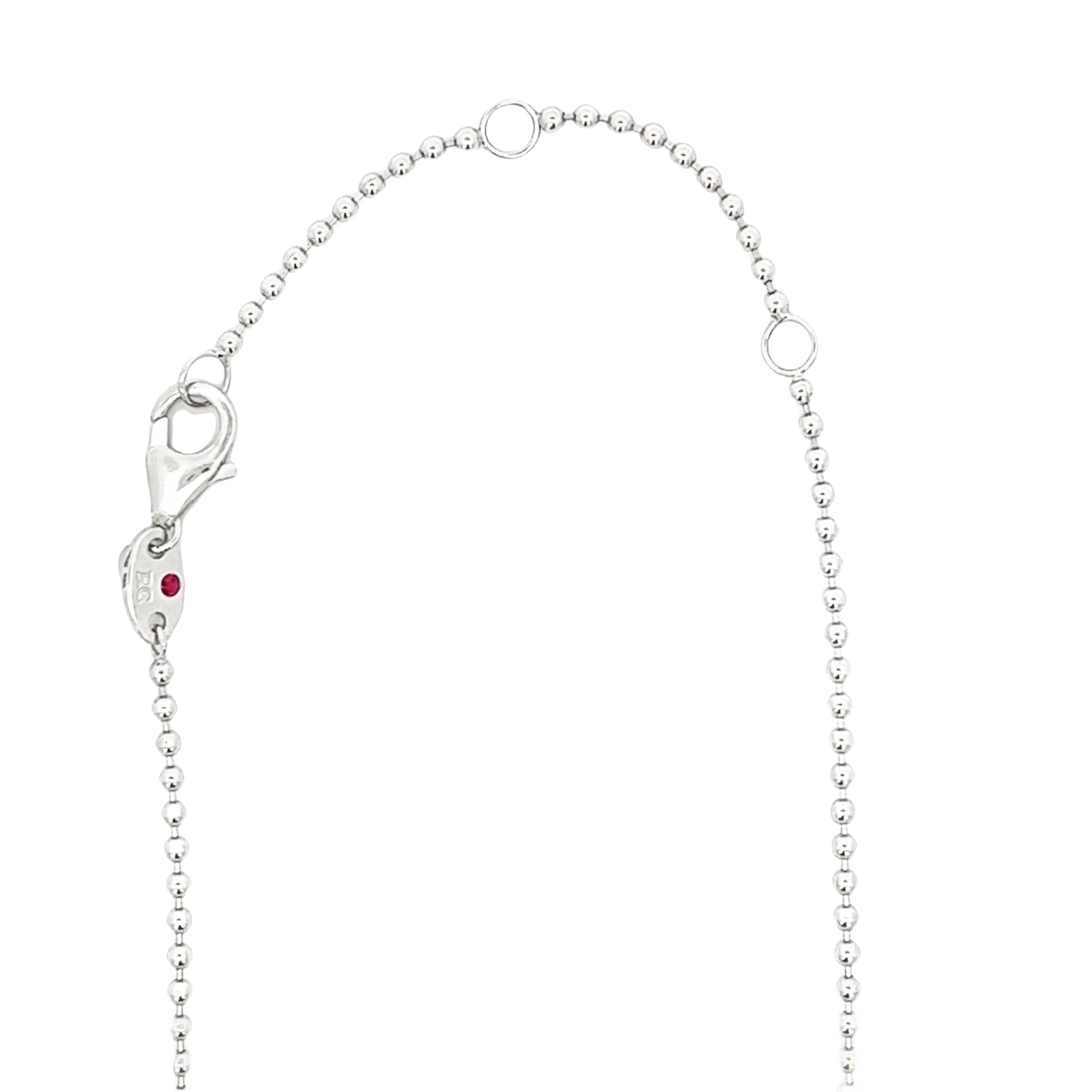 Roberto Coin 18k White Gold Diamond Circle Necklace