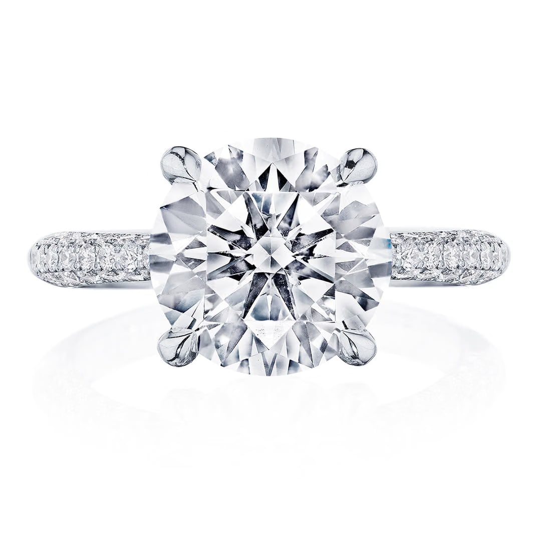 Tacori Solitaire Pave Diamond Engagement Ring