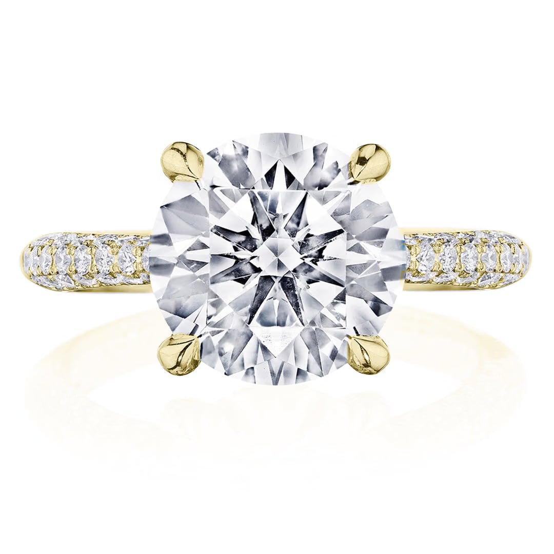 Tacori Solitaire Pave Diamond Engagement Ring