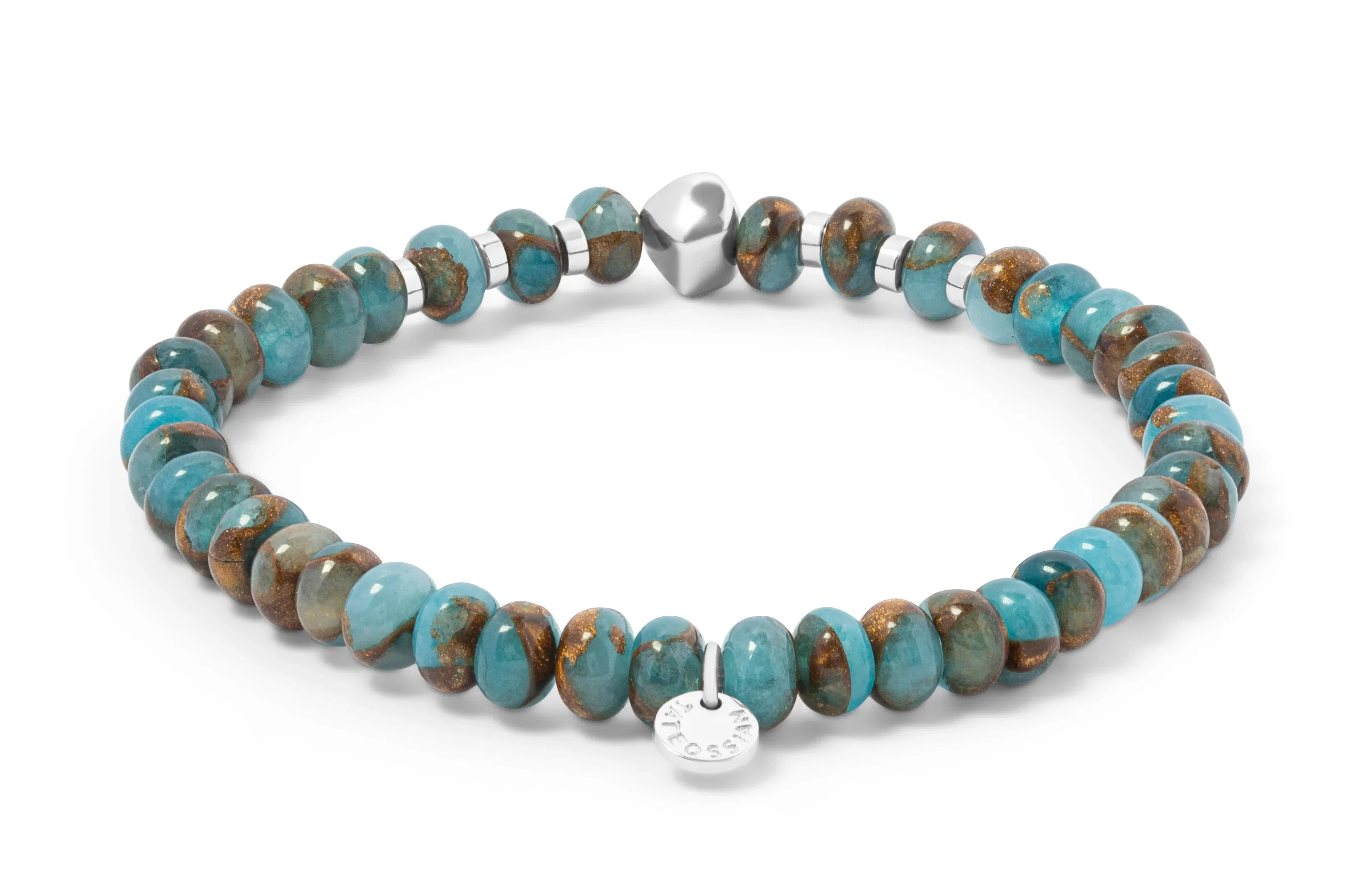 Tateossian Blue Jasper Sterling Silver Nepal Nuovo Bracelet