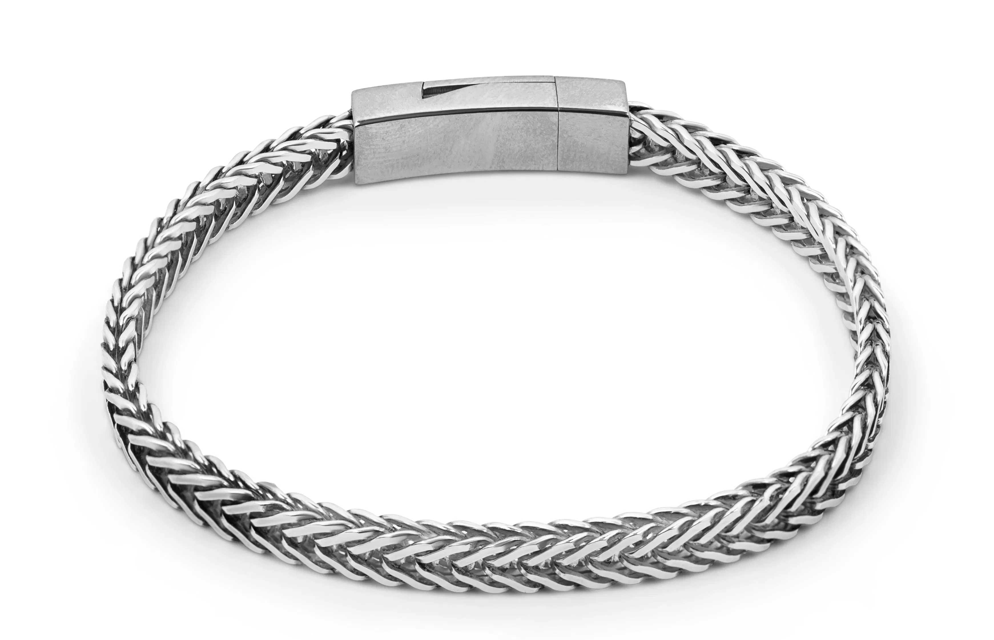 Tateossian Oxidised sterling silver Coda Di Volpe bracelet