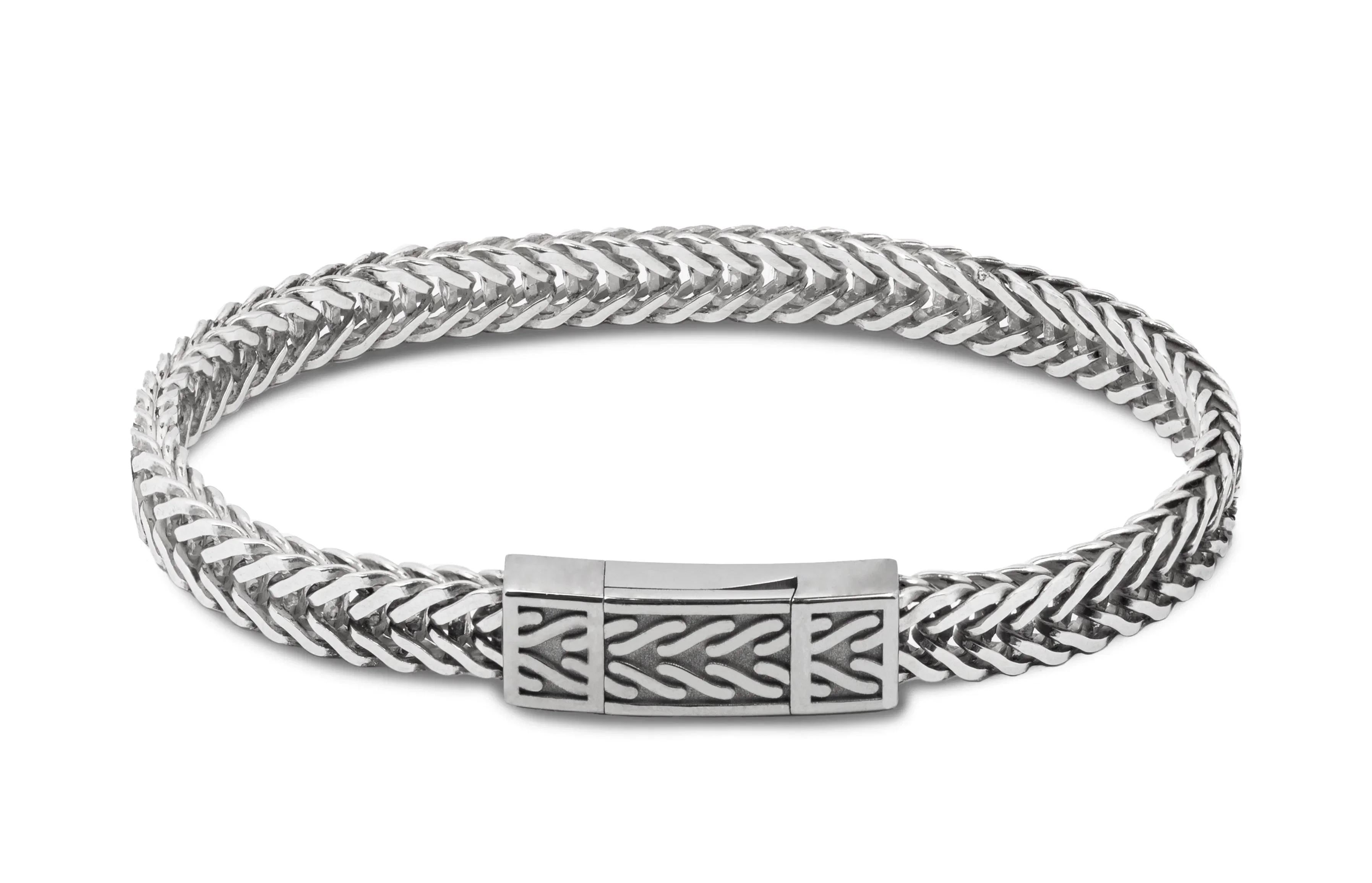 Tateossian Oxidised sterling silver Coda Di Volpe bracelet