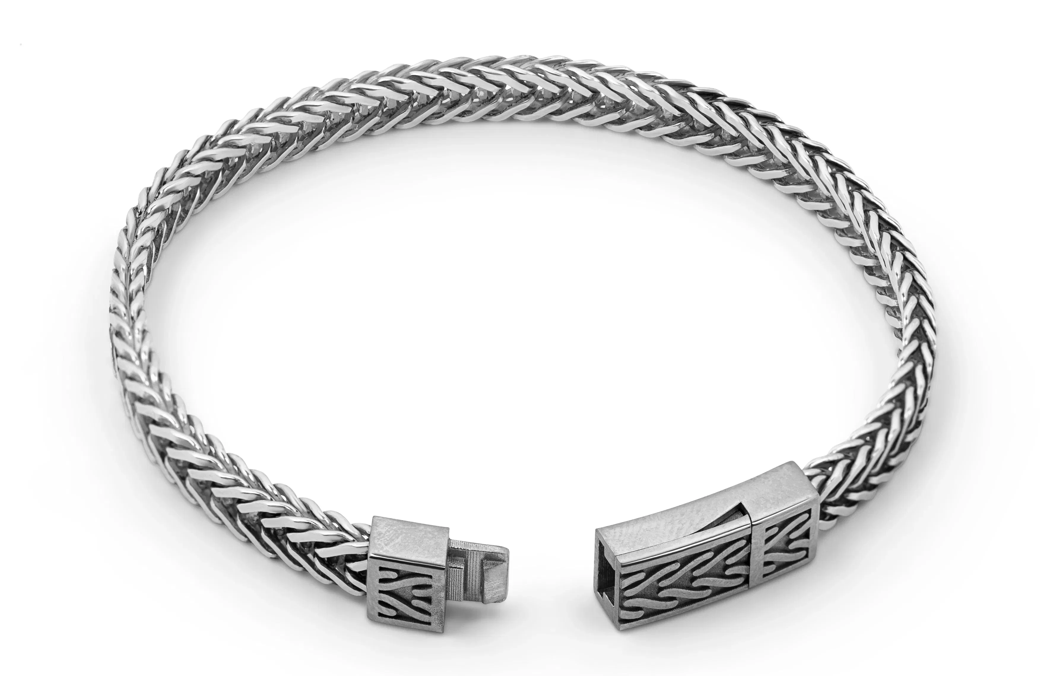 Tateossian Oxidised sterling silver Coda Di Volpe bracelet