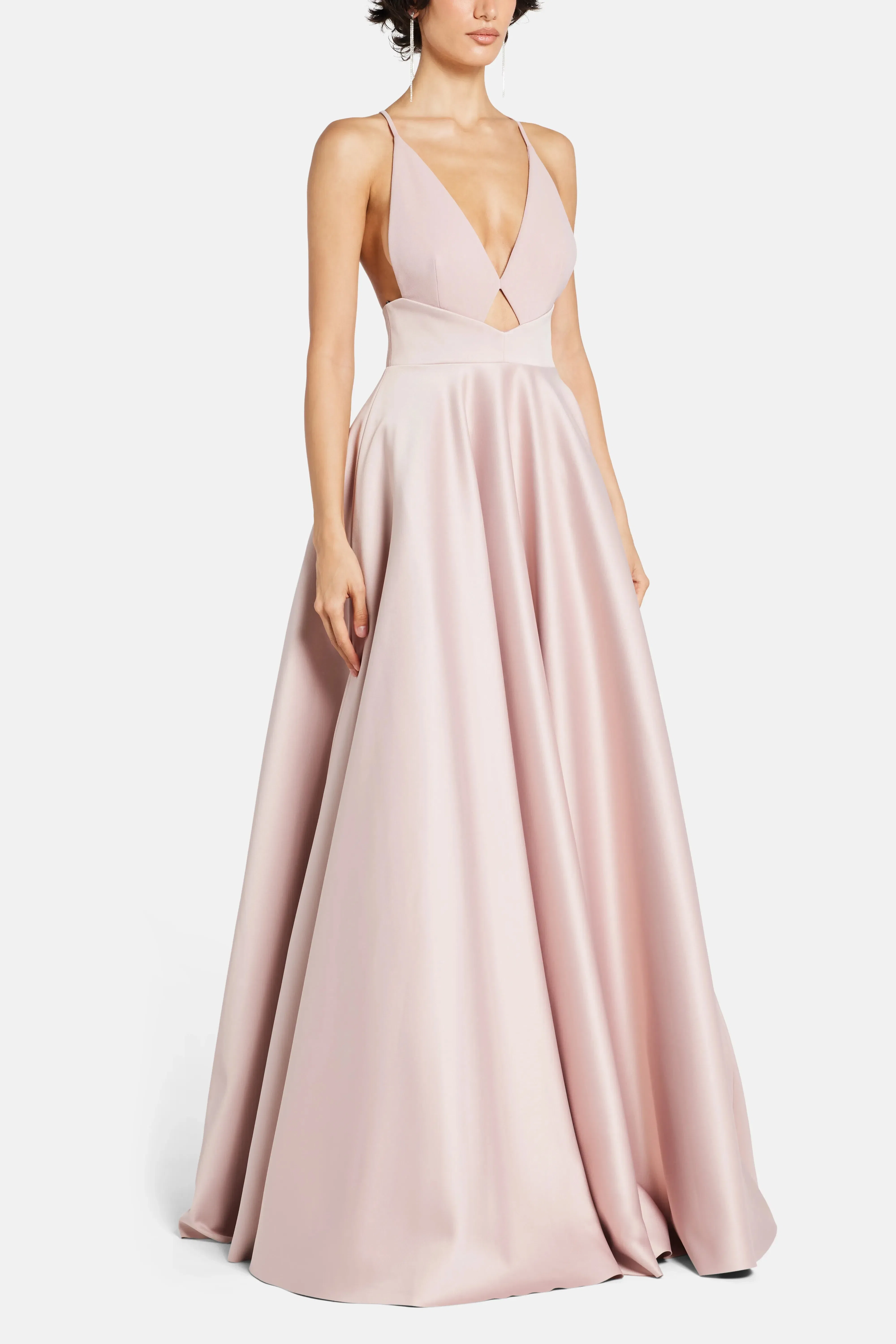 Solace London Avallon Sleeveless Evening Dress in Pink