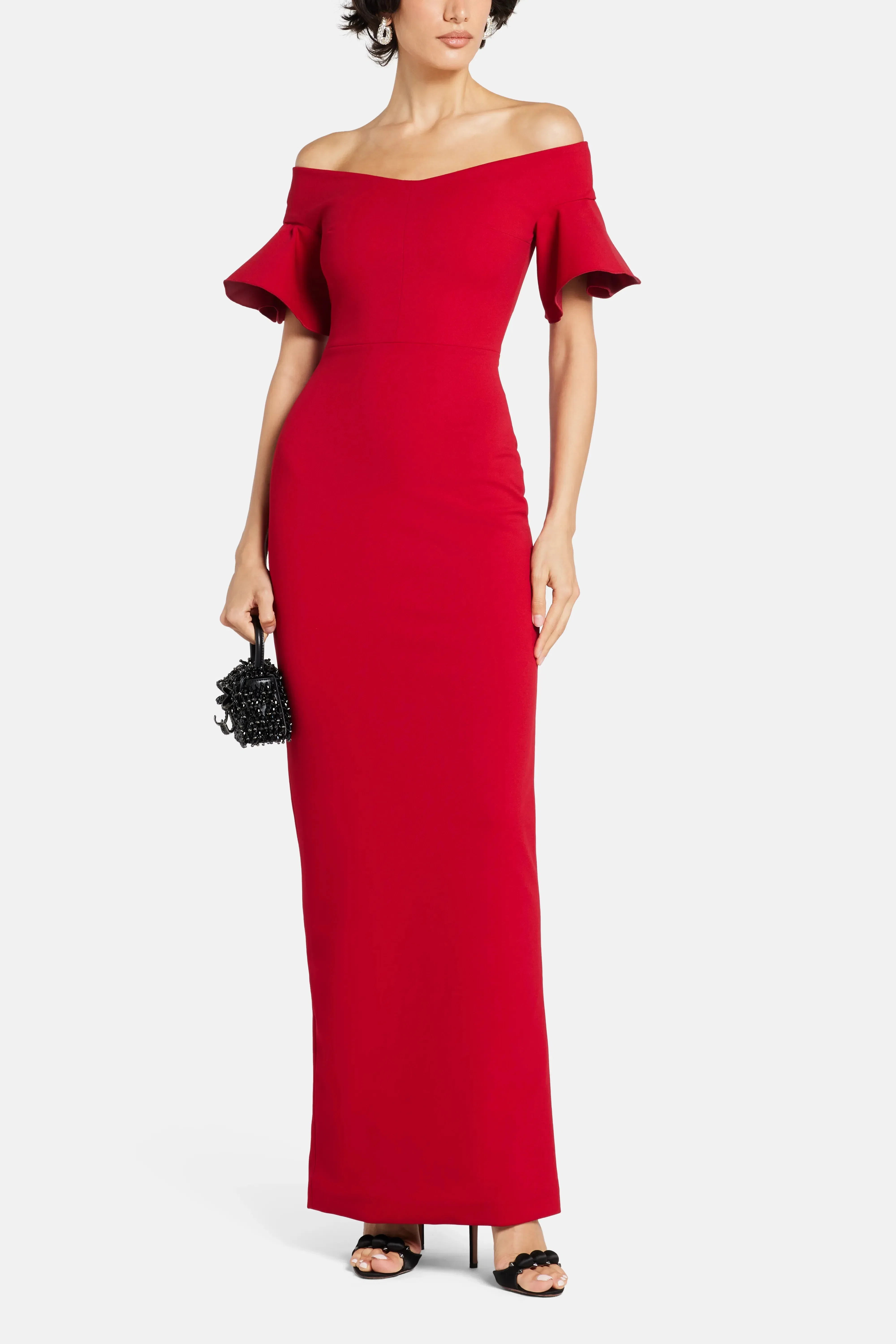 Solace London Cielo Evening Dress in Red