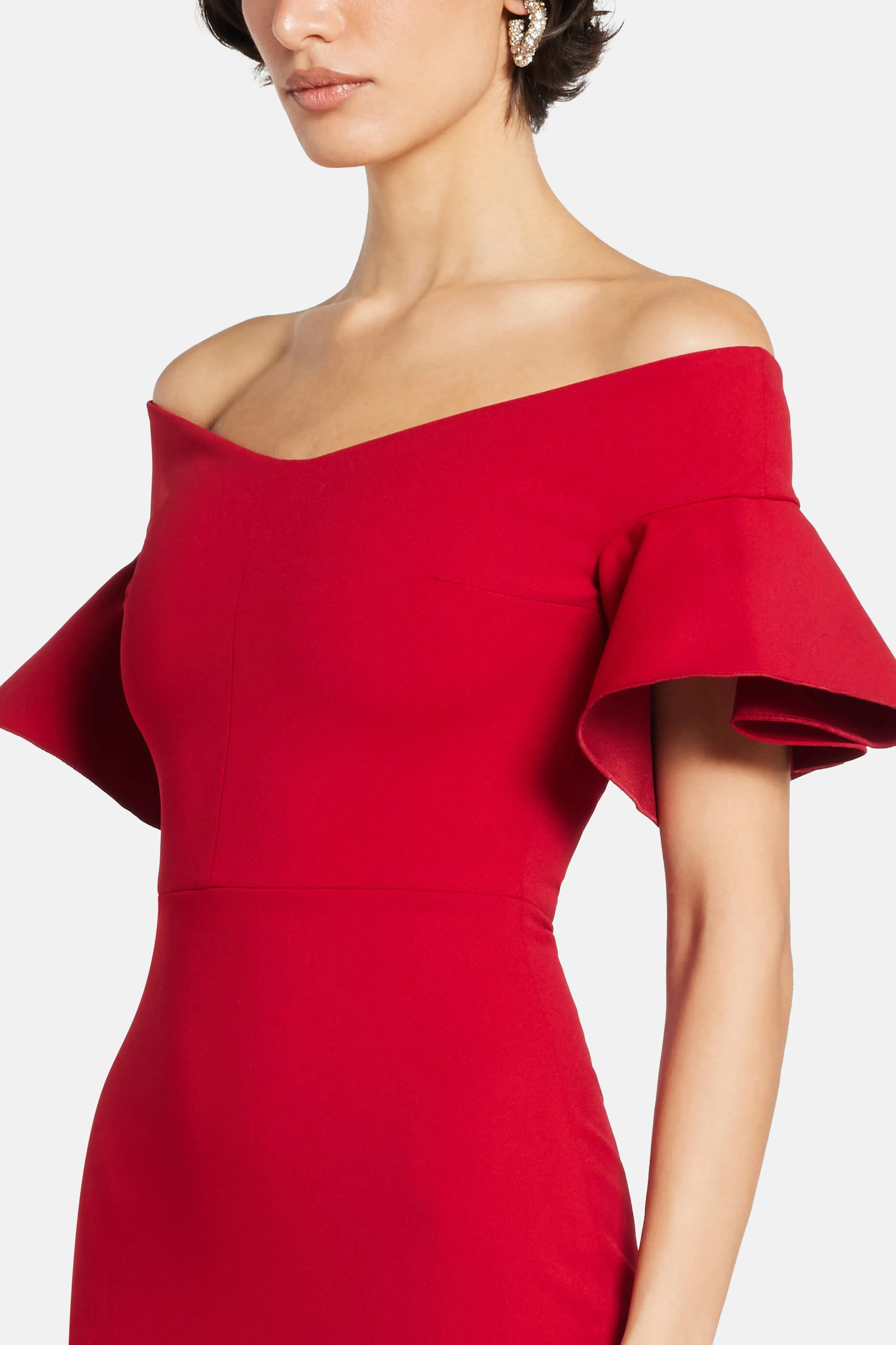 Solace London Cielo Evening Dress in Red