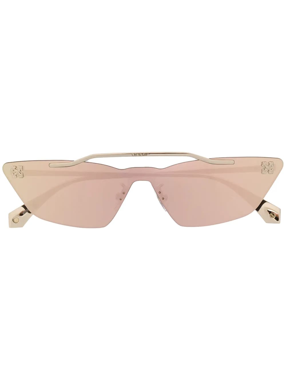 Metal Mask geometric frame sunglasses