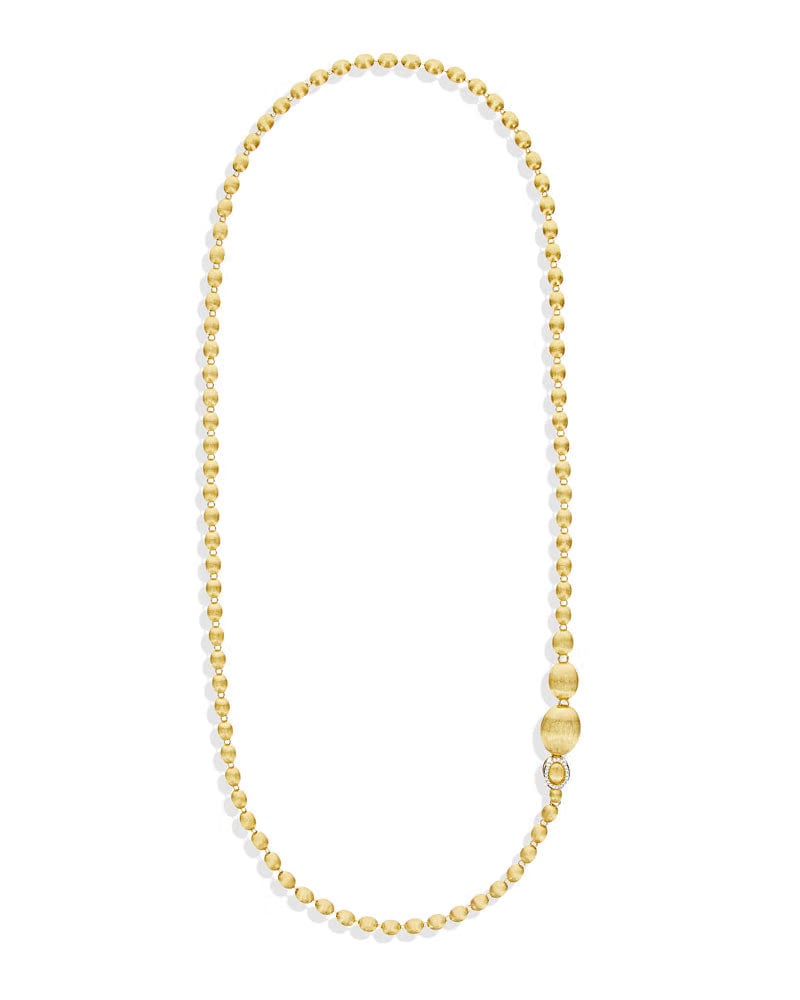 Nanis 18k Yellow Gold Boules and Diamonds Convertible Necklace