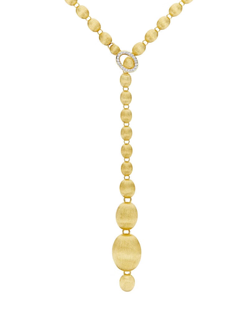 Nanis 18k Yellow Gold Boules and Diamonds Convertible Necklace
