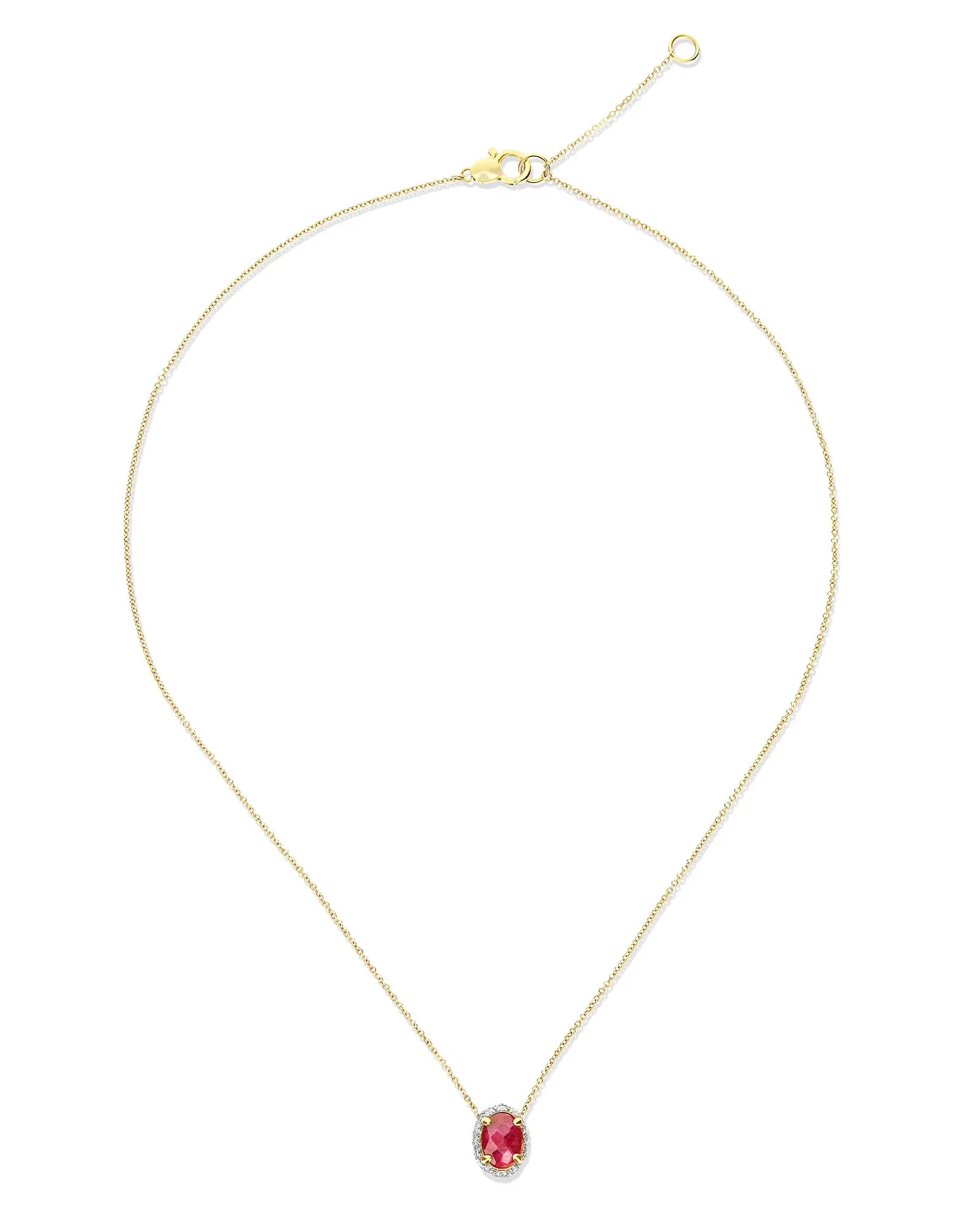 Nanis 18k Yellow Gold Reverse Diamond and Ruby Necklace