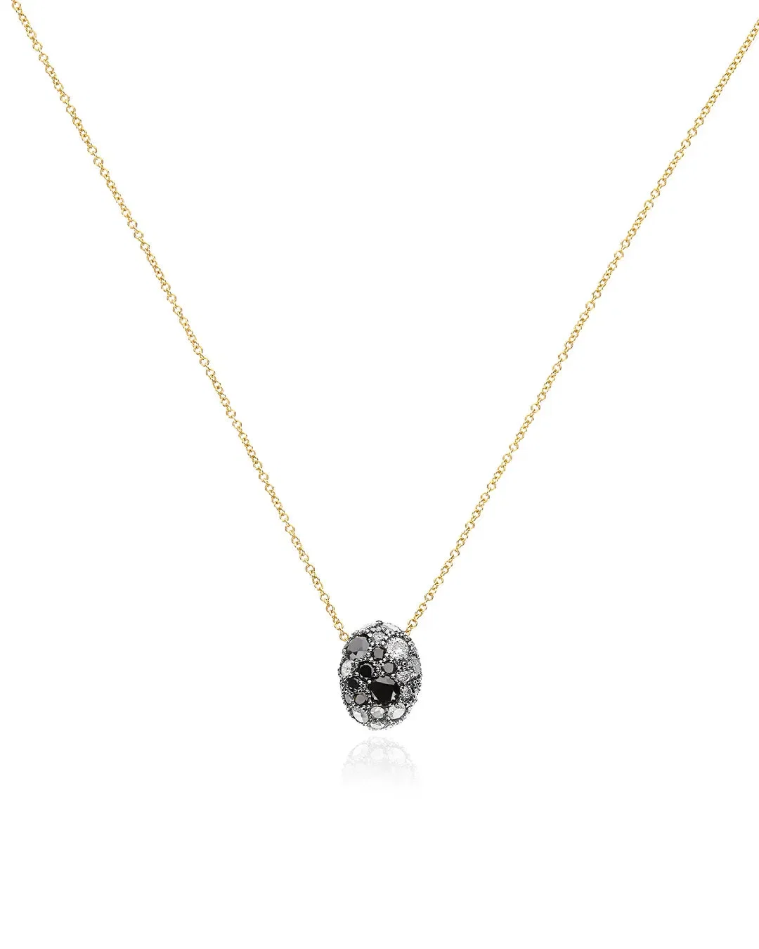 Nanis 18k Yellow Gold Reverse Diamond and Ruby Necklace