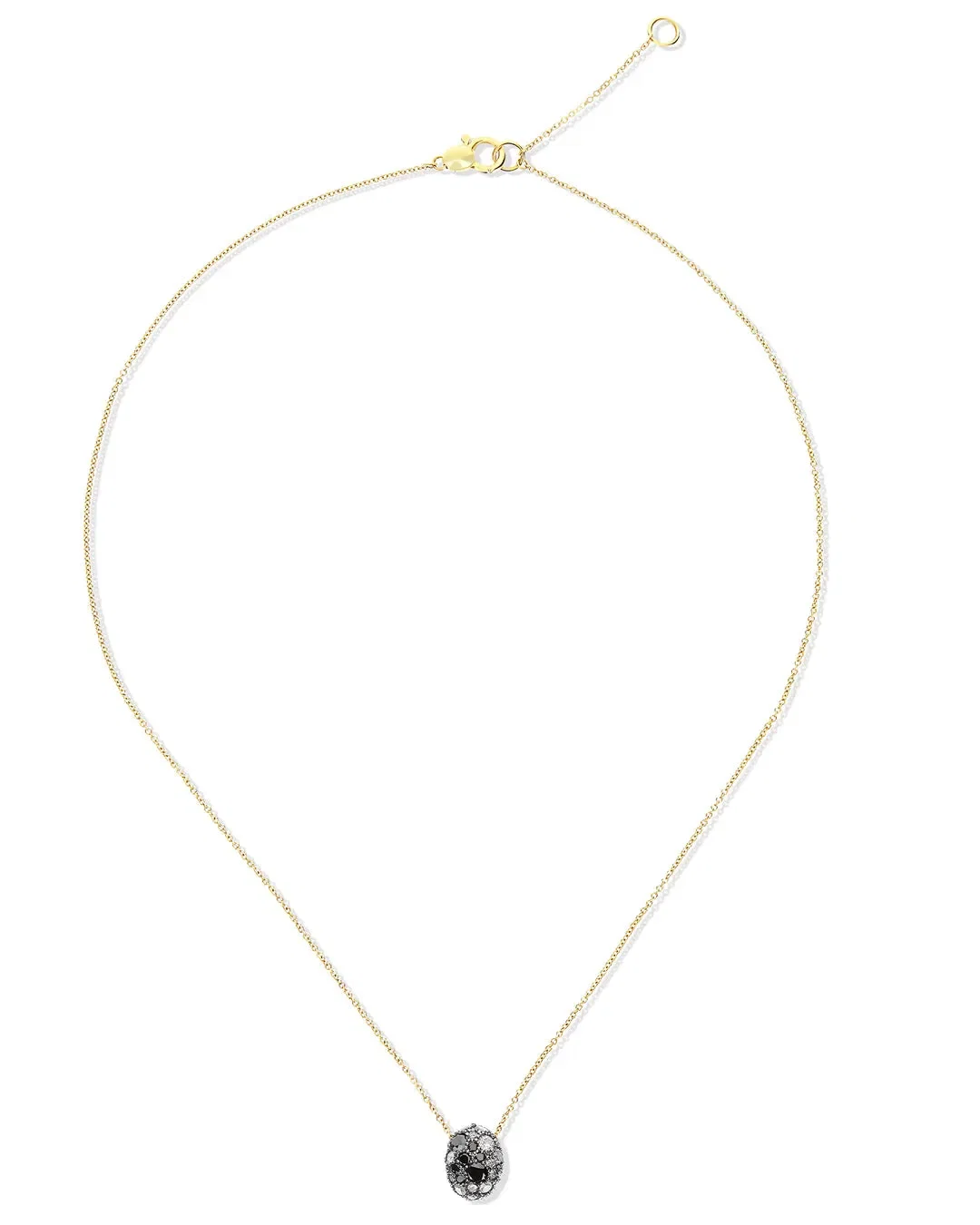 Nanis 18k Yellow Gold Reverse Diamond and Ruby Necklace