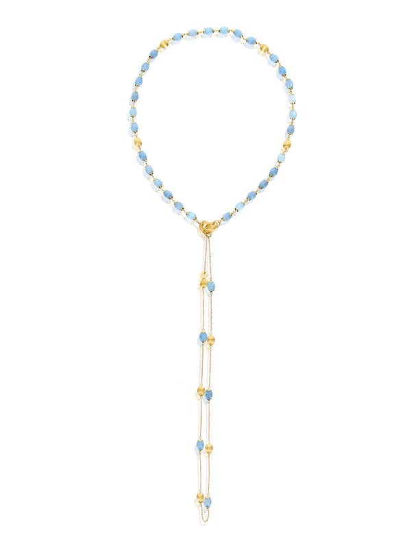 Nanis 18k Yellow Gold Aquamarine 3 In 1 Necklace