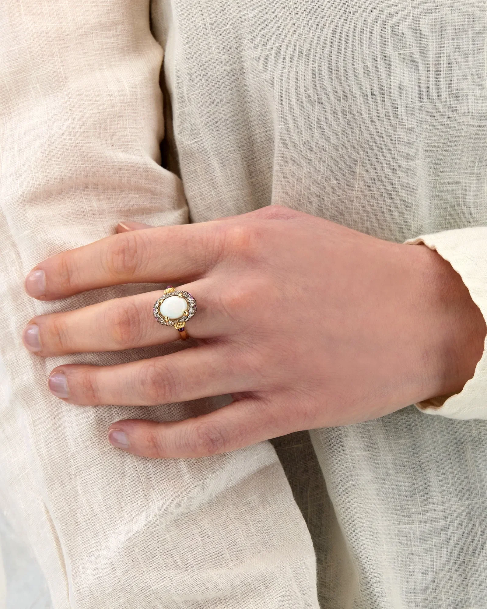 Nanis 18k Yellow Gold Double-Face Reverse Ring