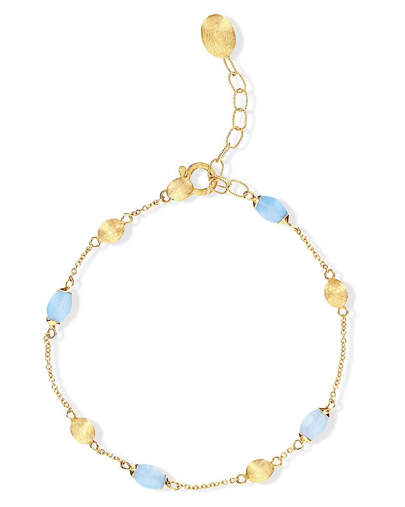 Nanis 18k Yellow Gold Aquamarine Boules Bracelet