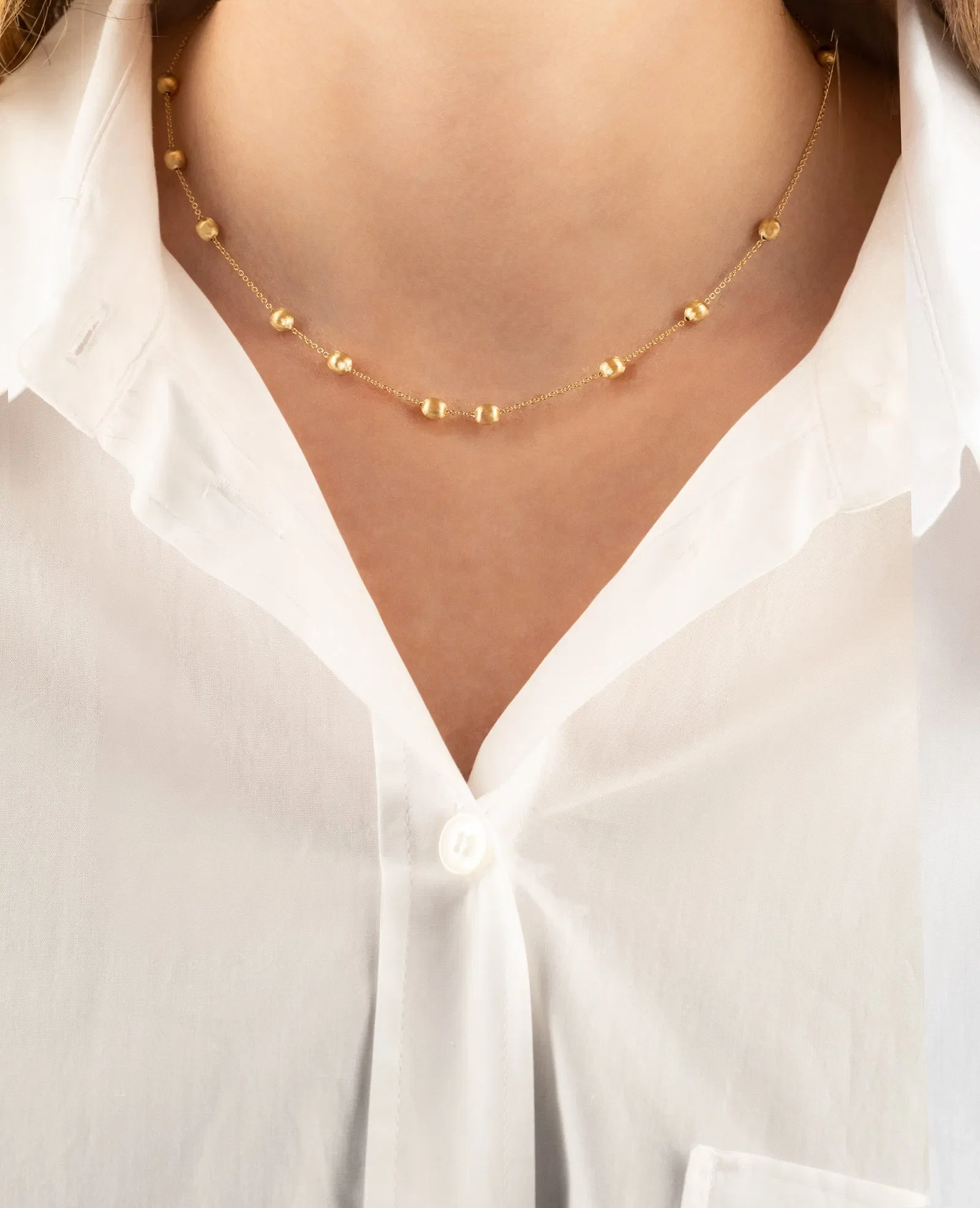 Nanis 18k Yellow Gold Boules Necklace