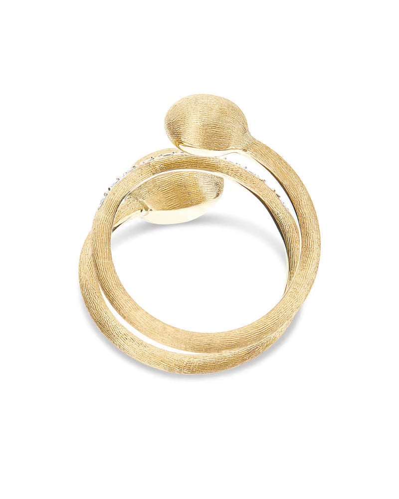 Nanis 18k Yellow Gold Diamond Spiral Ring
