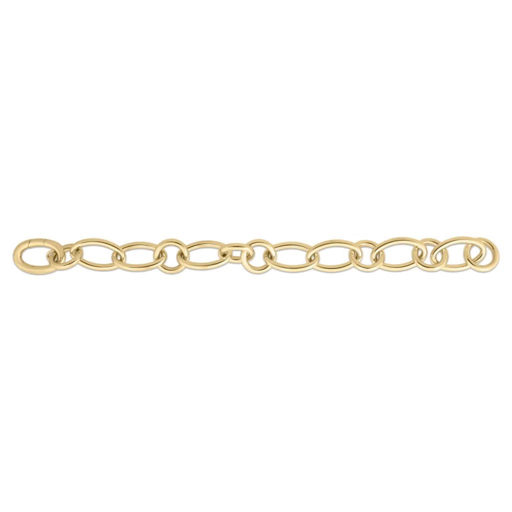 Roberto Coin 18k Yellow Gold Alternating Oval and Round Link Bracelet