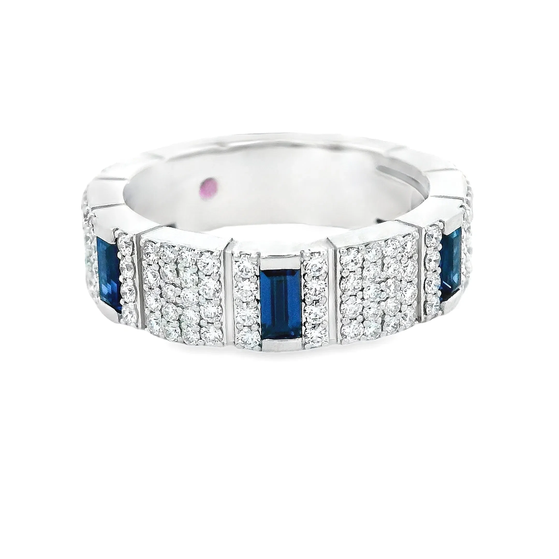 Roberto Coin 18K White Gold Diamond and Sapphire Ring