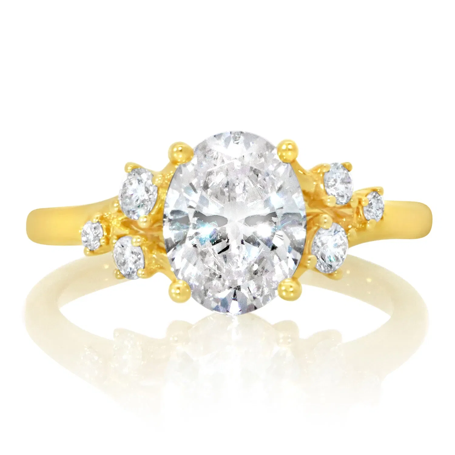Classique Creations Diamond Constellation Cluster Engagement Ring