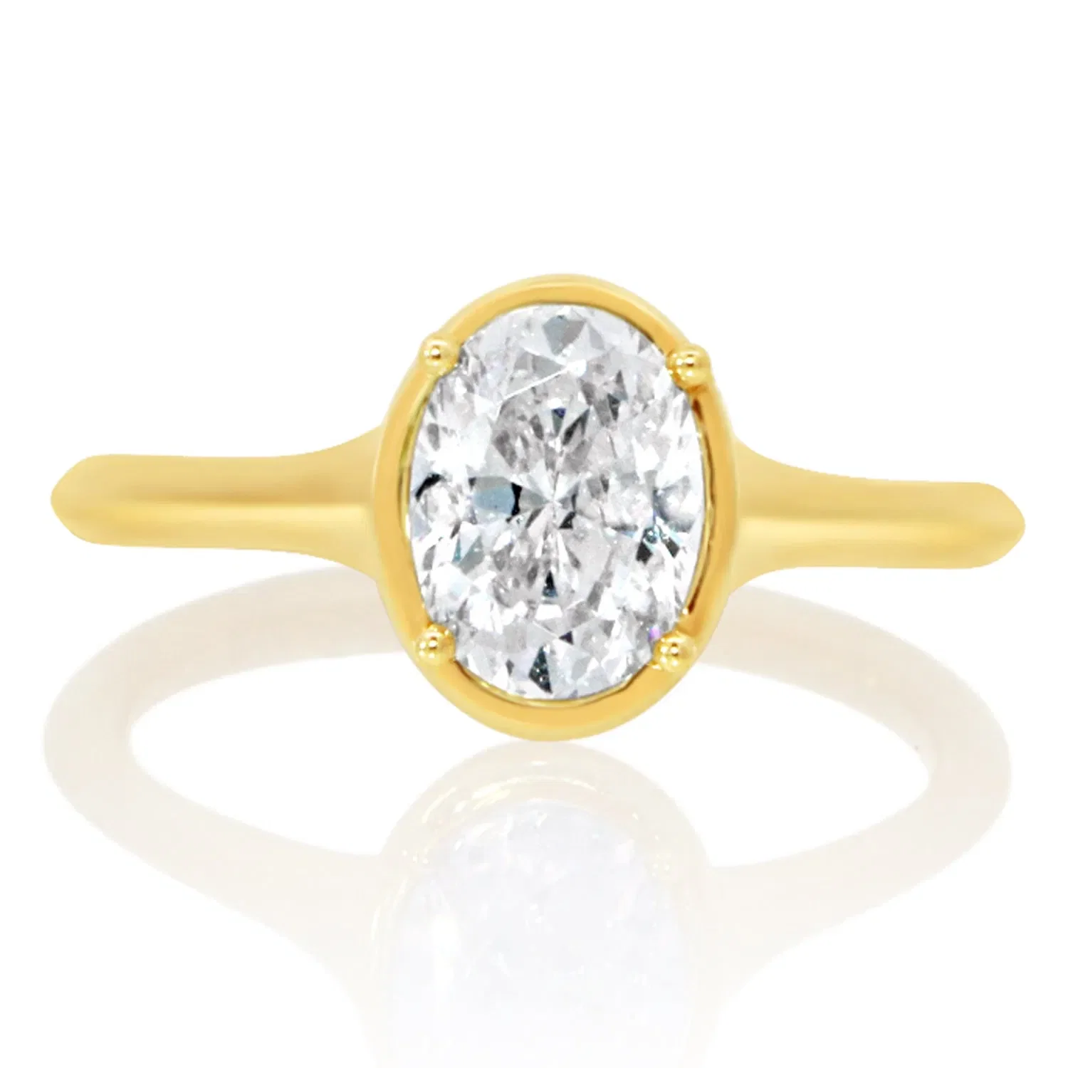 Classique Creations Oval False Bezel Engagement Ring