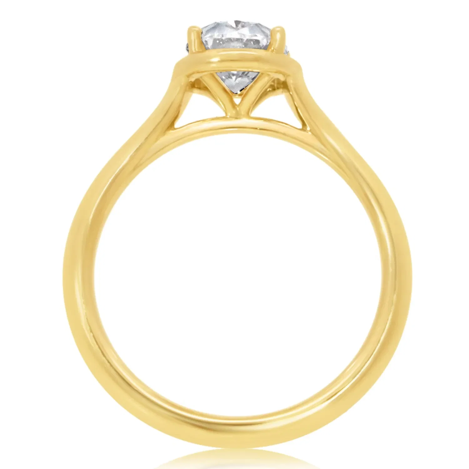 Classique Creations Oval False Bezel Engagement Ring
