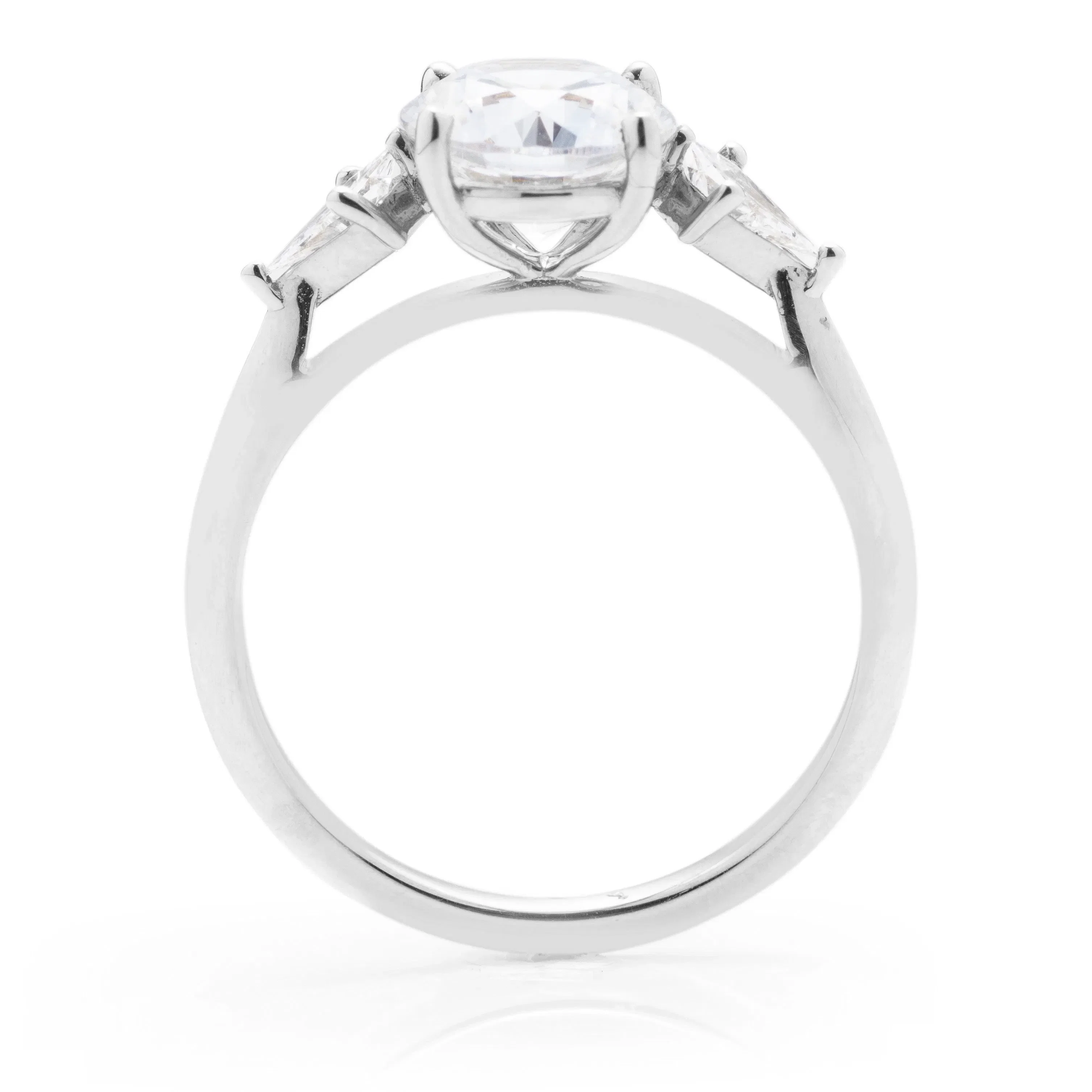 Classique Creations Kite Diamond Three Stone Engagement Ring