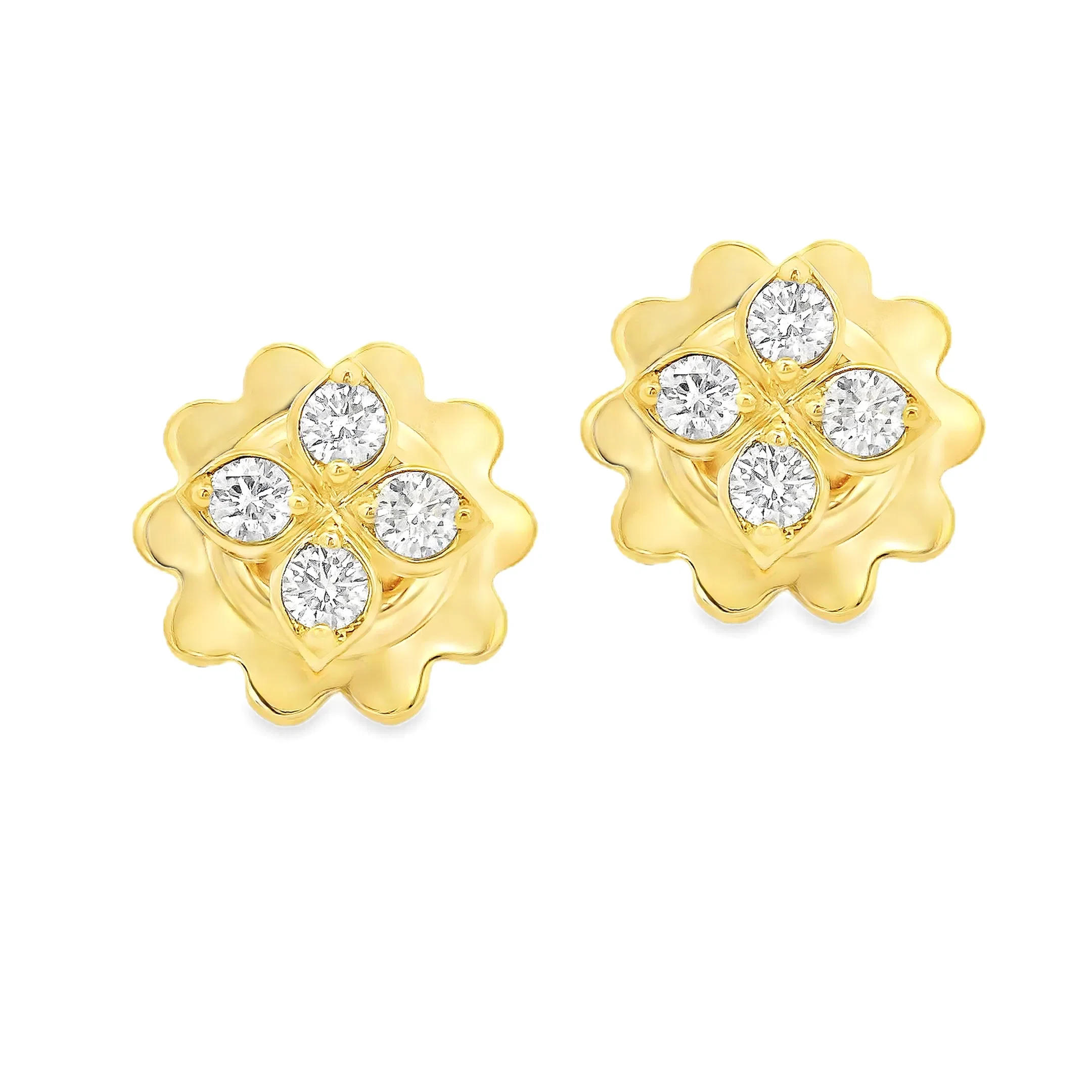 Roberto Coin 18k Yellow Gold Diamond Earrings