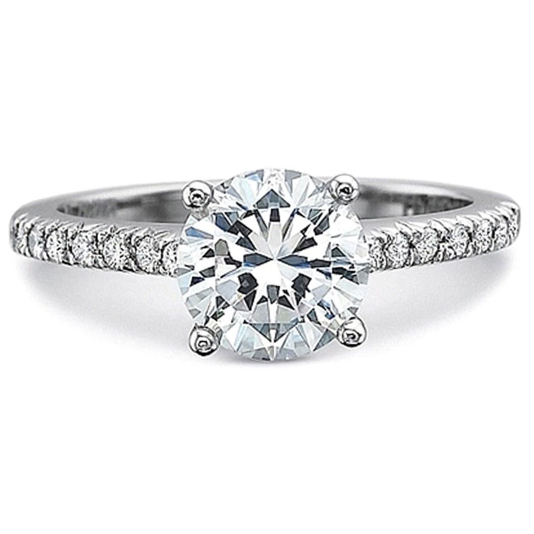 Precision Set Pave Diamond Engagement Ring