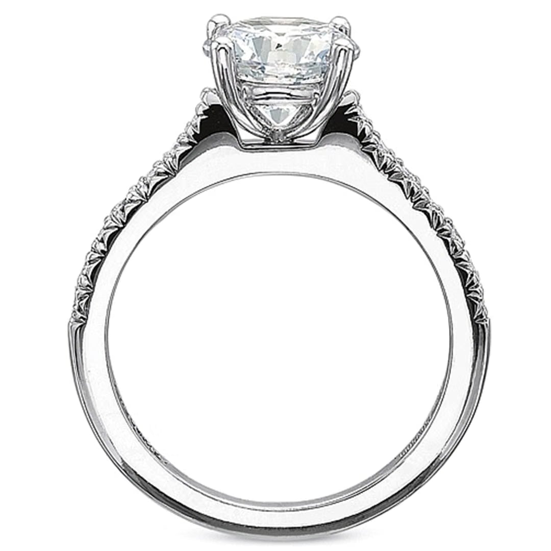 Precision Set Pave Diamond Engagement Ring
