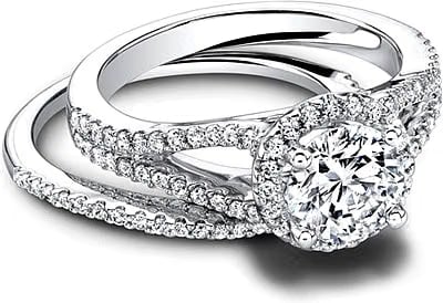 Jeff Cooper Split Shank Diamond Engagement Ring