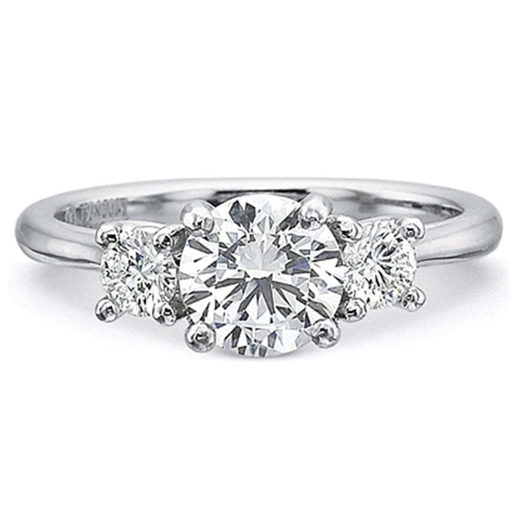 Precision Set Three Stone Diamond Engagement Ring Setting