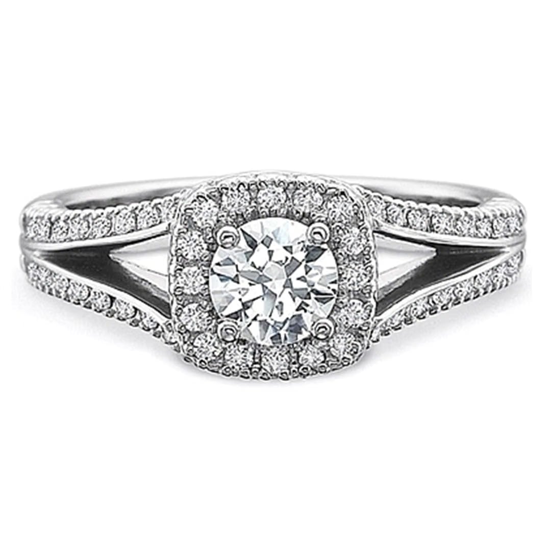 Precision Set Split Shank Diamond Engagement Ring