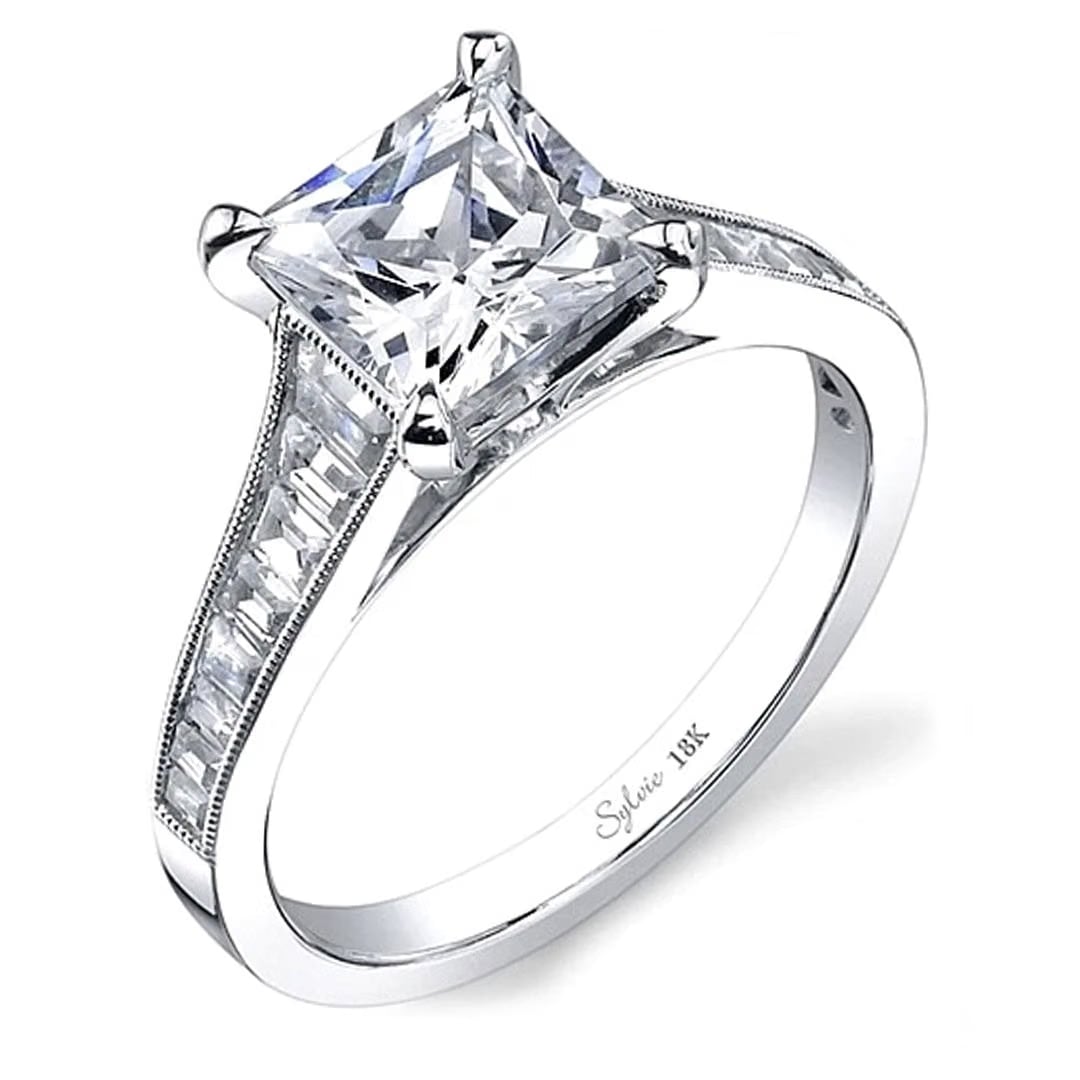 Sylvie Channel Set Diamond Engagement Ring
