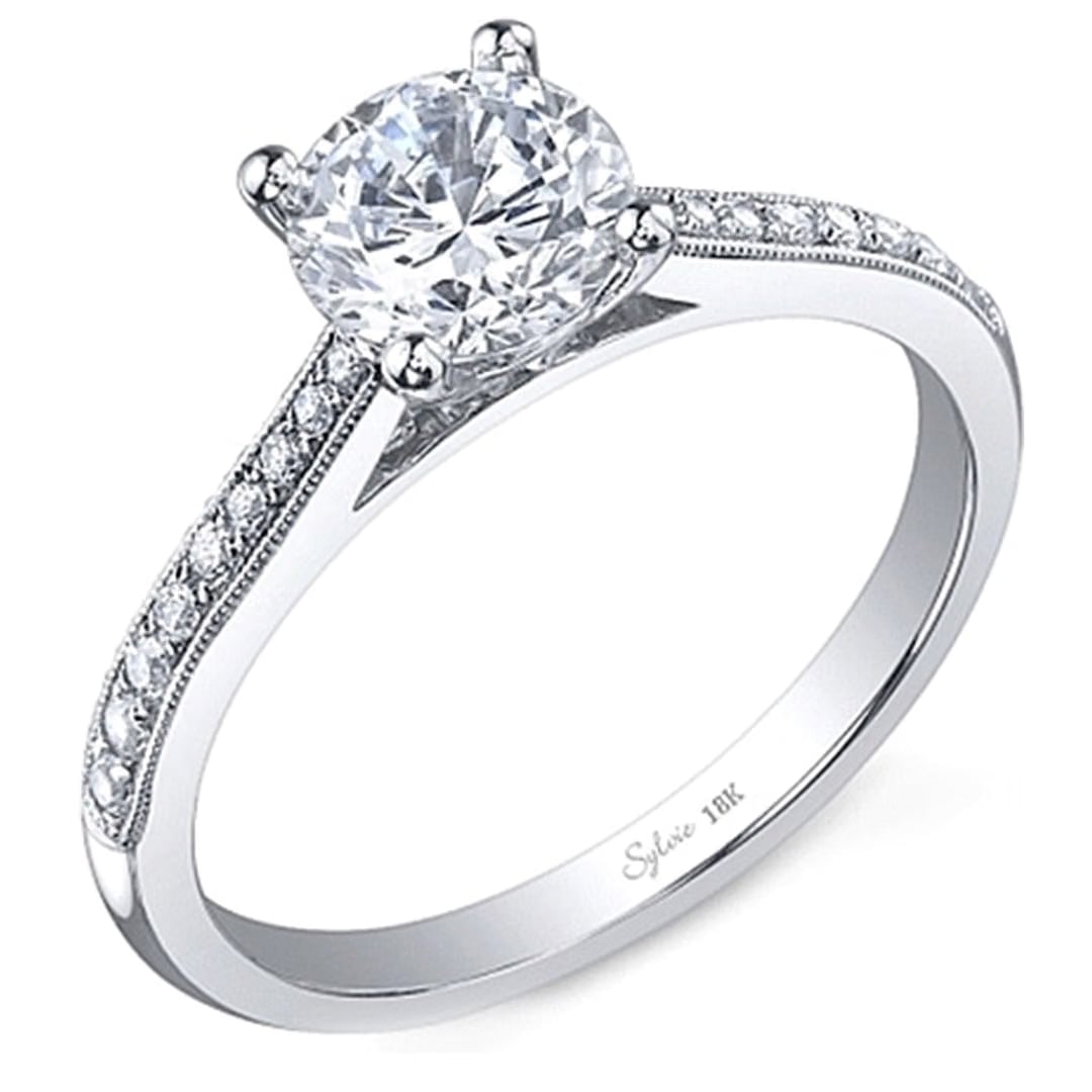 Sylvie Pave Diamond Engagement Ring